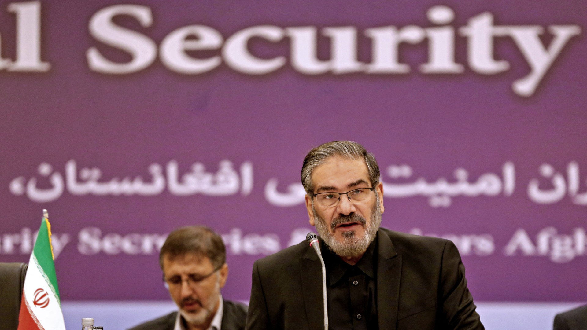 Ali Shamkhani, secretary of the Supreme National Security Council, speaks in Tehran (AFP)
