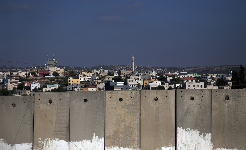 Le mur de séparation israélien photographié le 22 septembre 2018 (AFP)