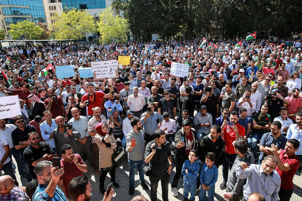 L’an dernier, le syndicat des enseignants s’est mis en grève et a provoqué la fermeture des écoles jordaniennes pendant un mois (AFP)