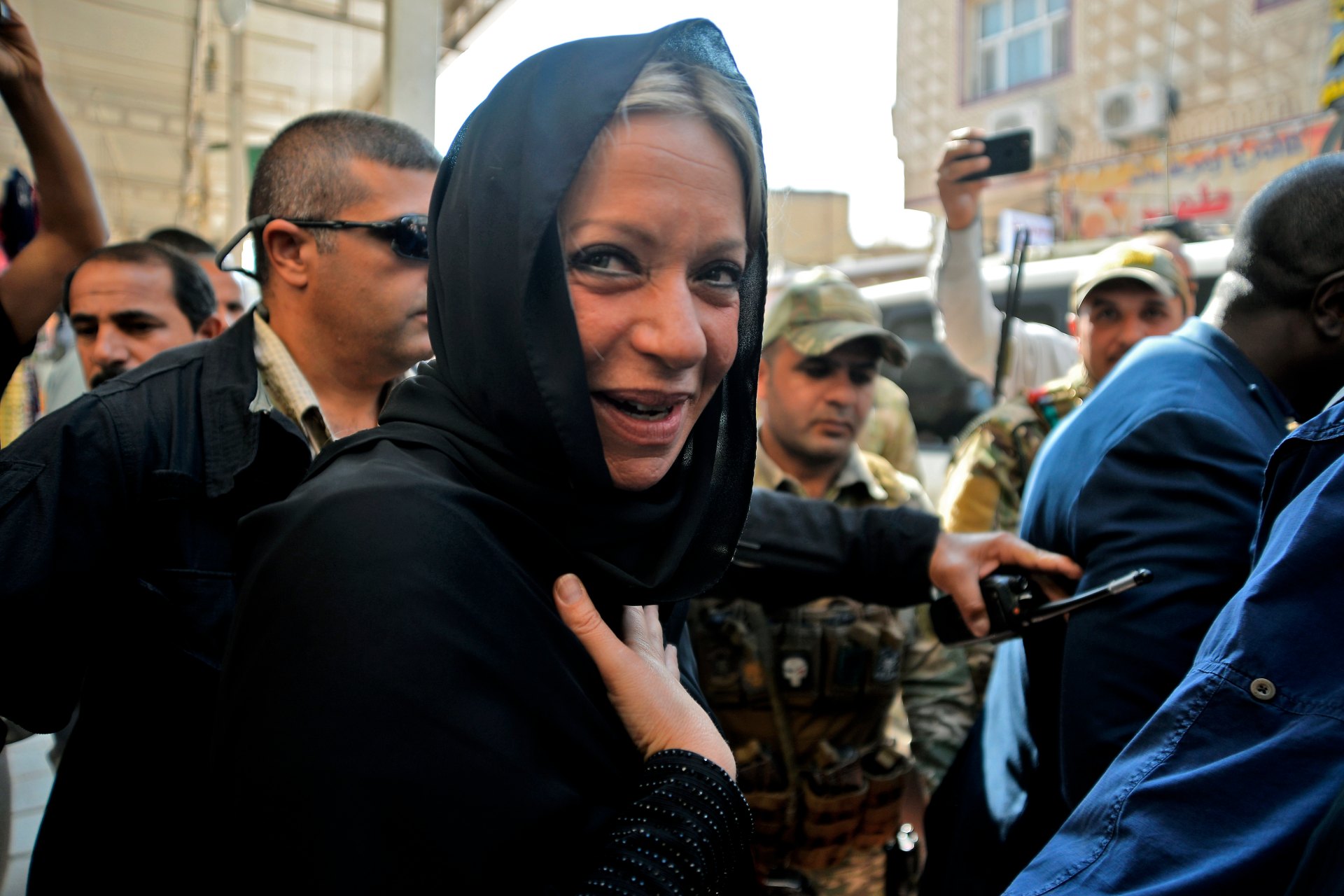Jeanine Hennis-Plasschaert, UN Special Representative for Iraq and Head of the United Nations Assistance Mission for Iraq (UNAMI), arrives at Iraq's holy city of Najaf (AFP)