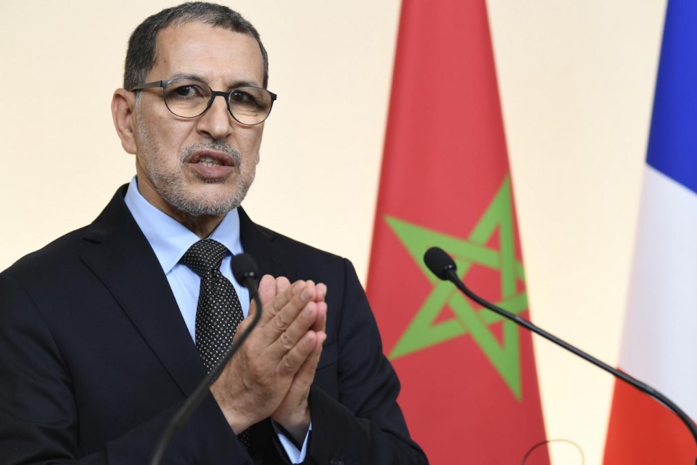 Moroccan Prime Minister Saad Eddine el-Othmani has come under criticism for signing a deal normalising relations with Israel (AFP)
