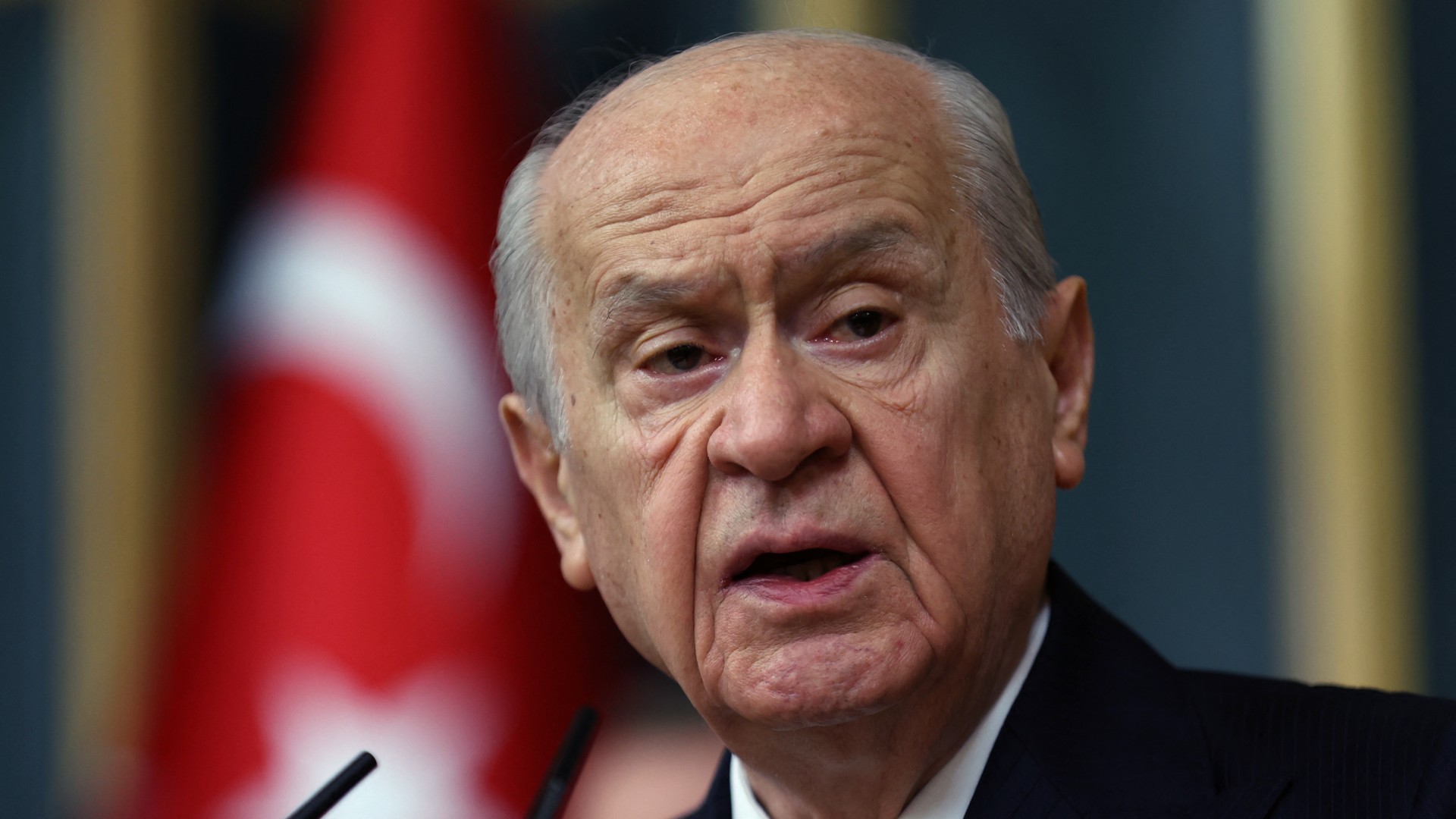 MHP leader Devlet Bahceli has accused the chains of being linked to the Gulen movement (AFP)
