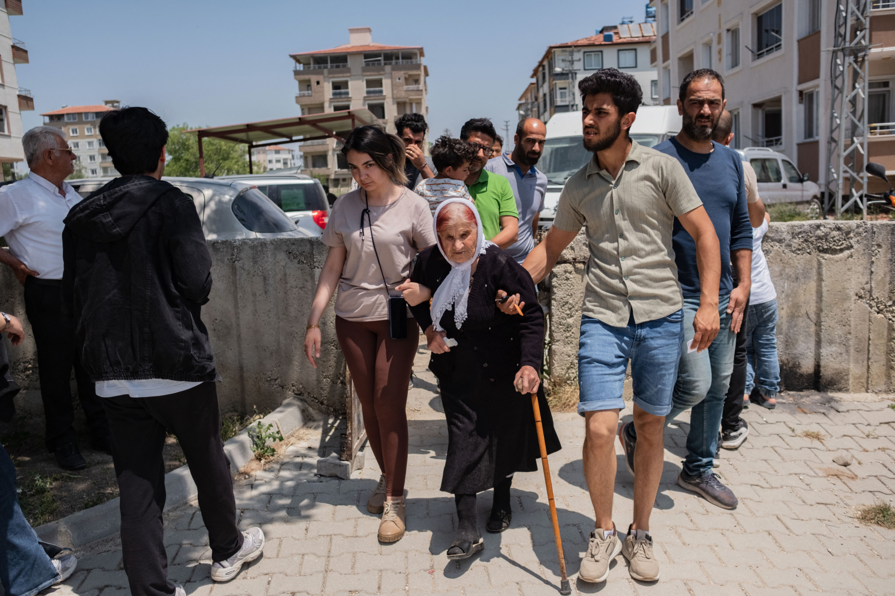 People young and old queued up outside polling stations across the country to vote (AFP) 