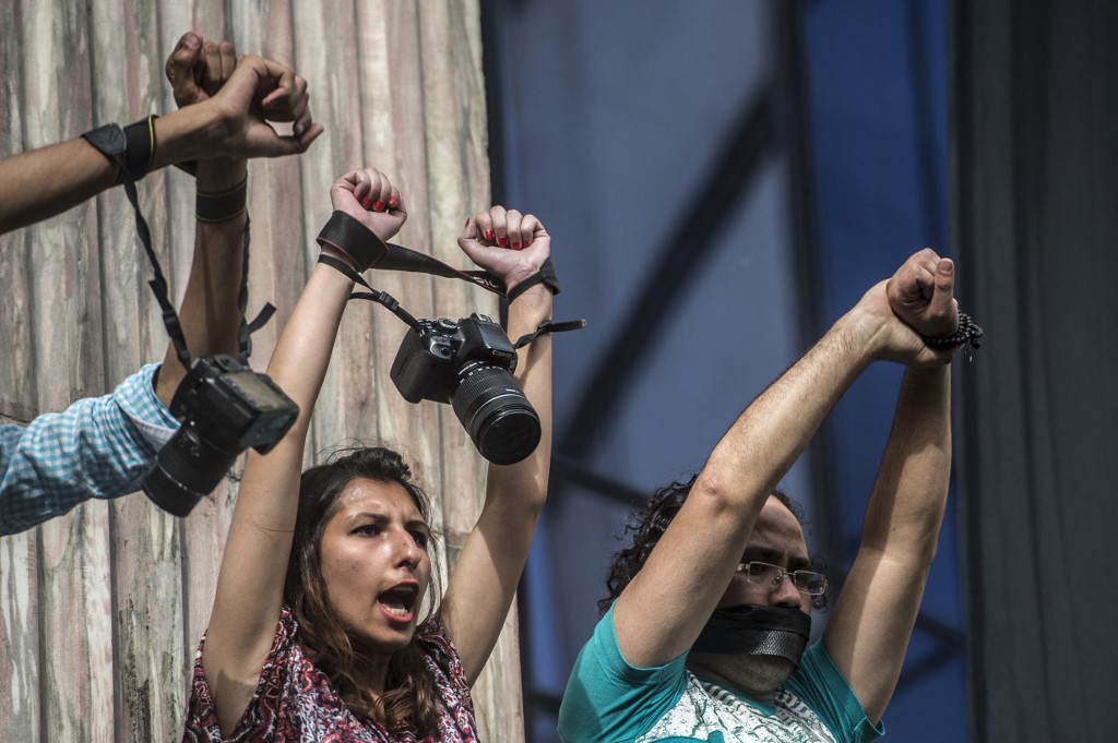 egy journalists protest