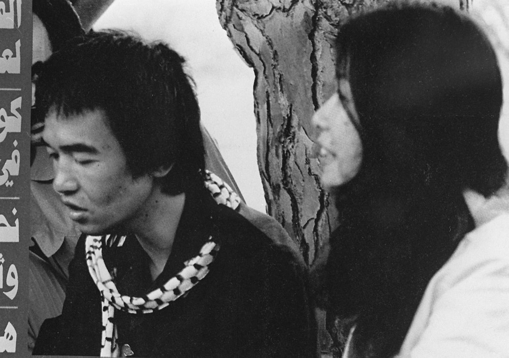 Fusako Shigenobu (R), with Red Army member Kozo Okamoto (L) pictured on 21 June 1985. (AFP)