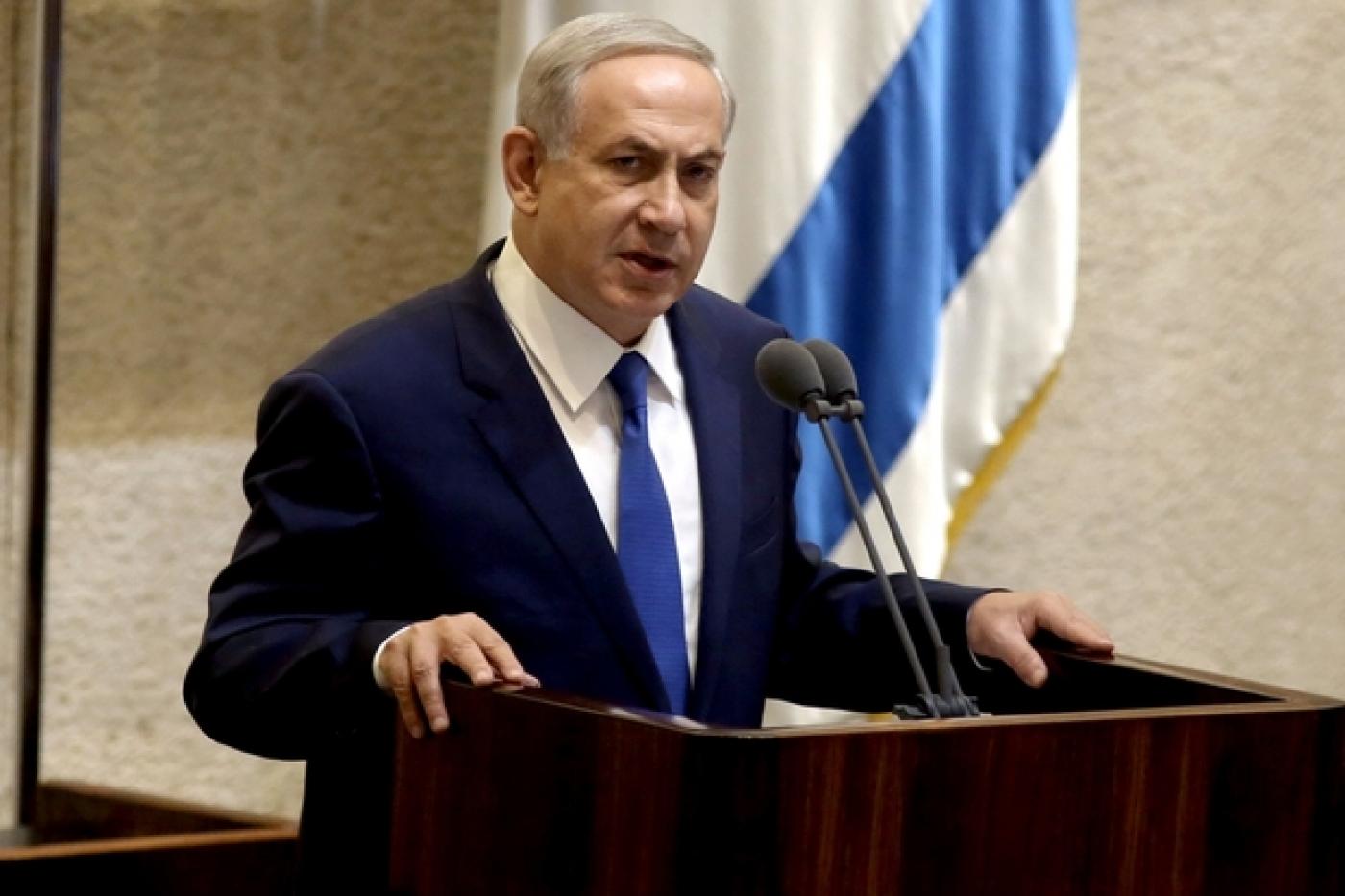 Le Premier ministre israélien Benyamin Netanyahou prononce un discours à la Knesset, en octobre 2015 (AFP)