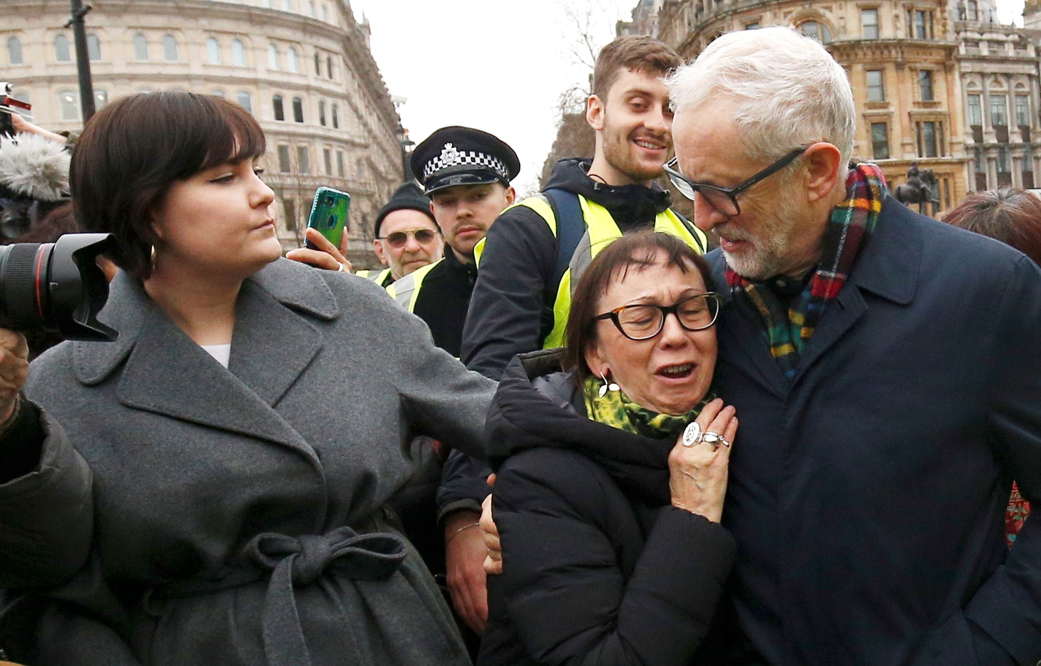 Britain's Labour Party leader Jeremy Corbyn attends a protest to oppose the threat of war with Iran, in London, Britain January 11, 2020