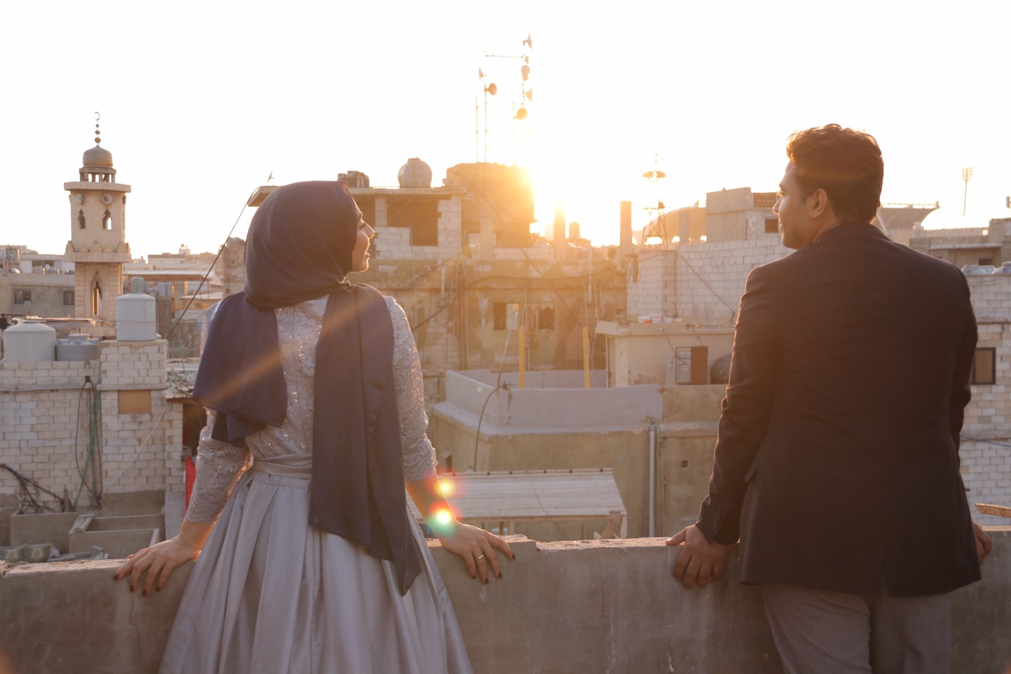 Rayan Sokkar et son fiancé Samih Mahmoud (Photo fournie/Omar Ahmad)