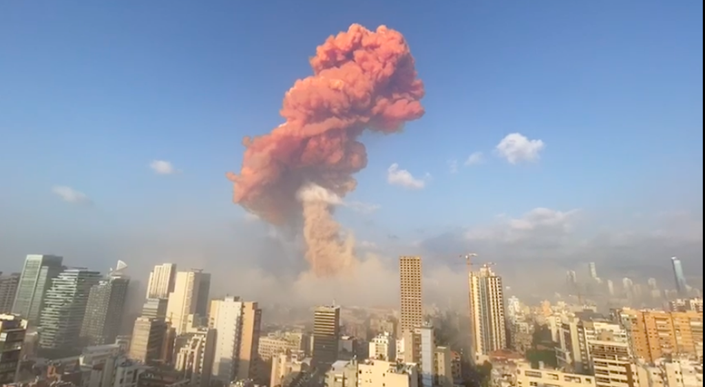 Explosion à Beyrouth, le 4 août 2020 (Twitter)