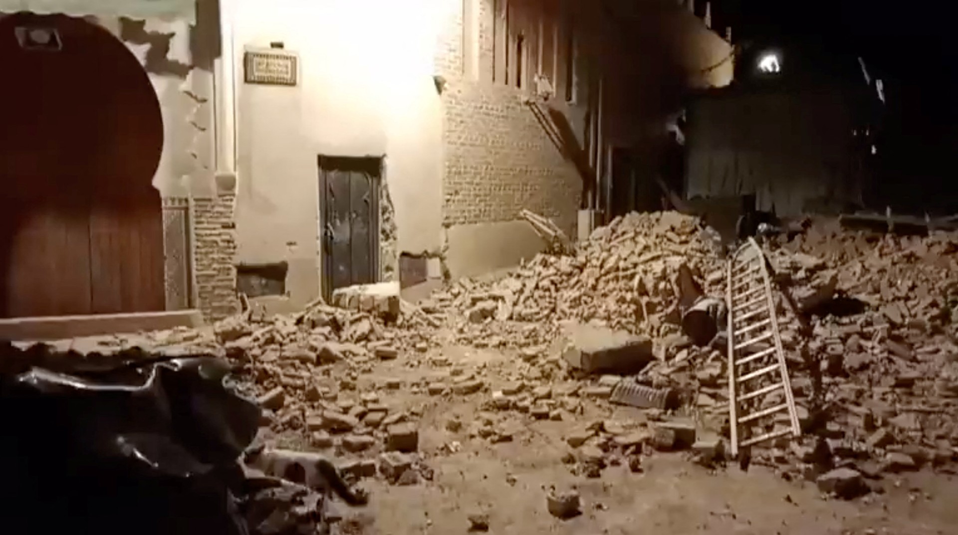 A view of debris in the aftermath of an earthquake in Marrakech (Reuters)