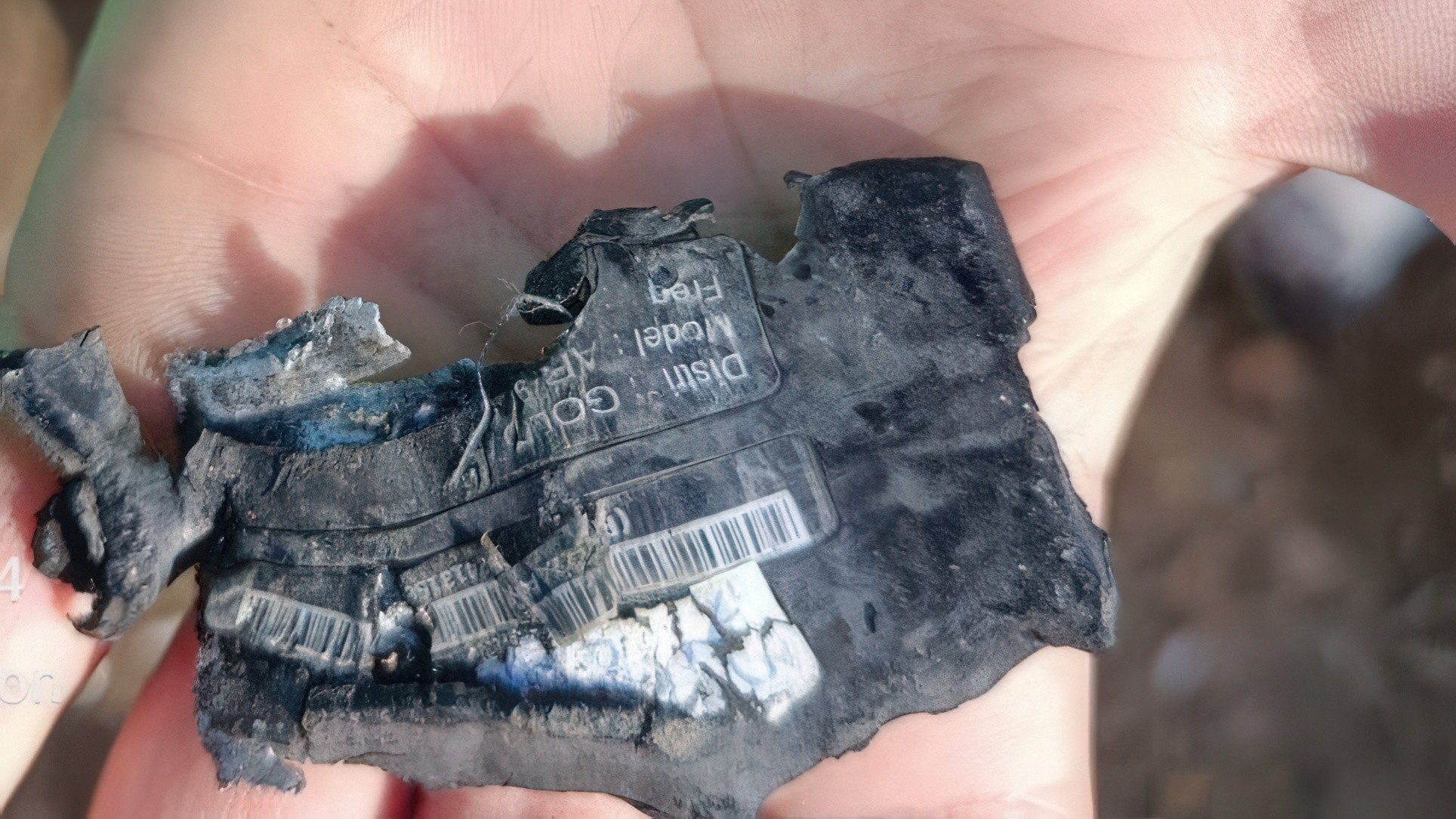 One of the destroyed pagers that exploded on 17 September, 2024, at same time that hundreds other pagers exploded in various cities of Lebanon and Syria (Balkis Press/ABACA via Reuters)