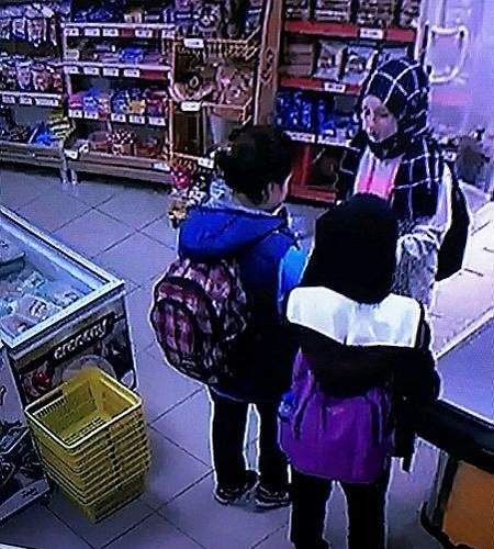 CCTV footage shows Rabia Naz, left, in a local shop on the day of her death (Sabah)