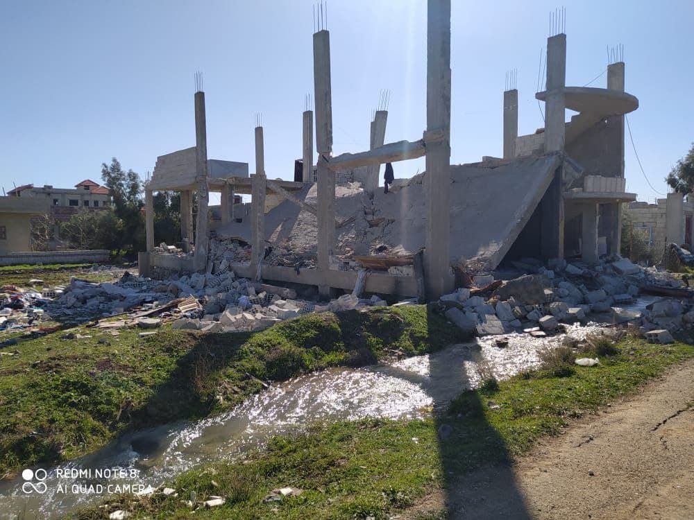 The demolished house of someone accused of killing Zamil, in Kanakar (Social media)