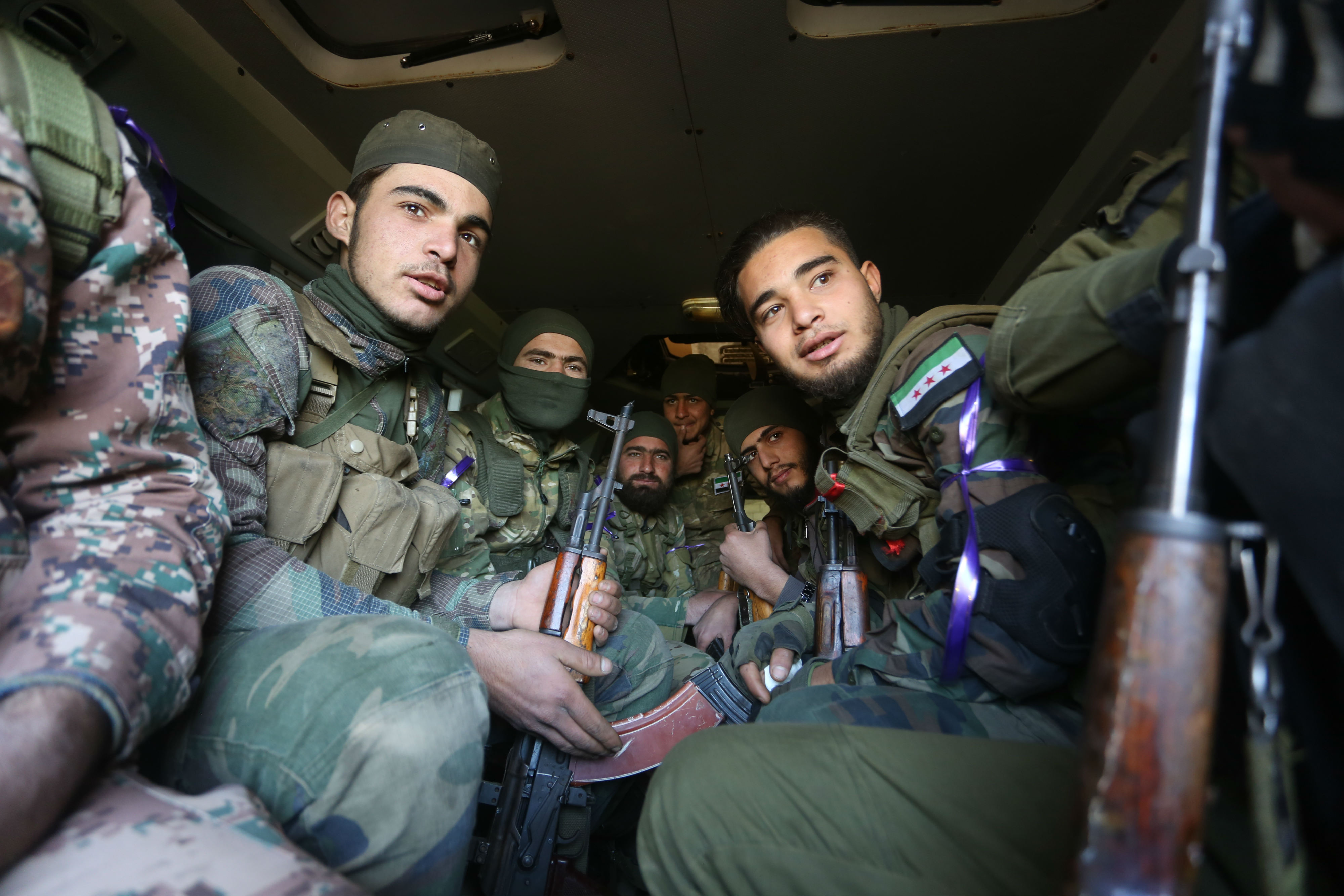 Syrian rebel fighters prepare for an assault on Idlib's Neirab (MEE/Ali Haj Suleiman)