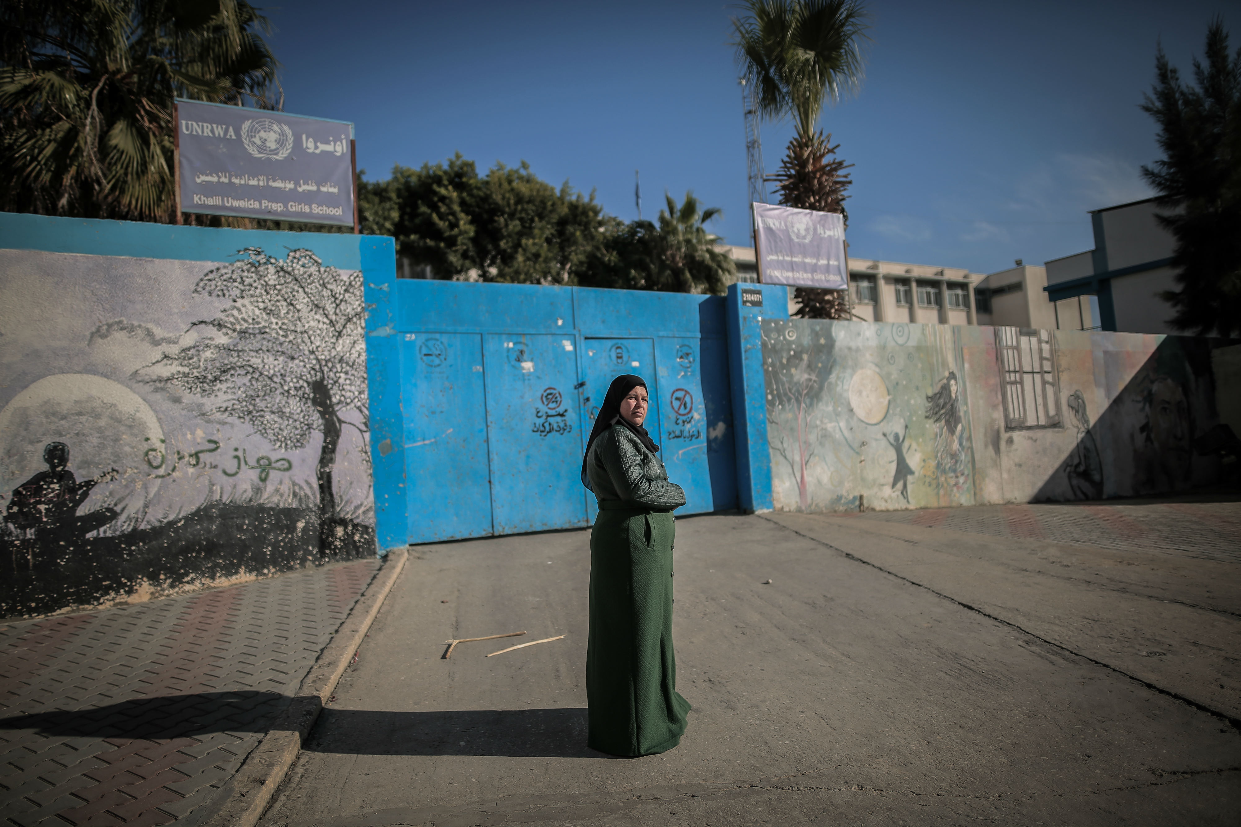 Um Afaf Hijazi was wounded when Israel struck the UNRWA girls school she was sheltering in (MEE/Sanad Latifa)