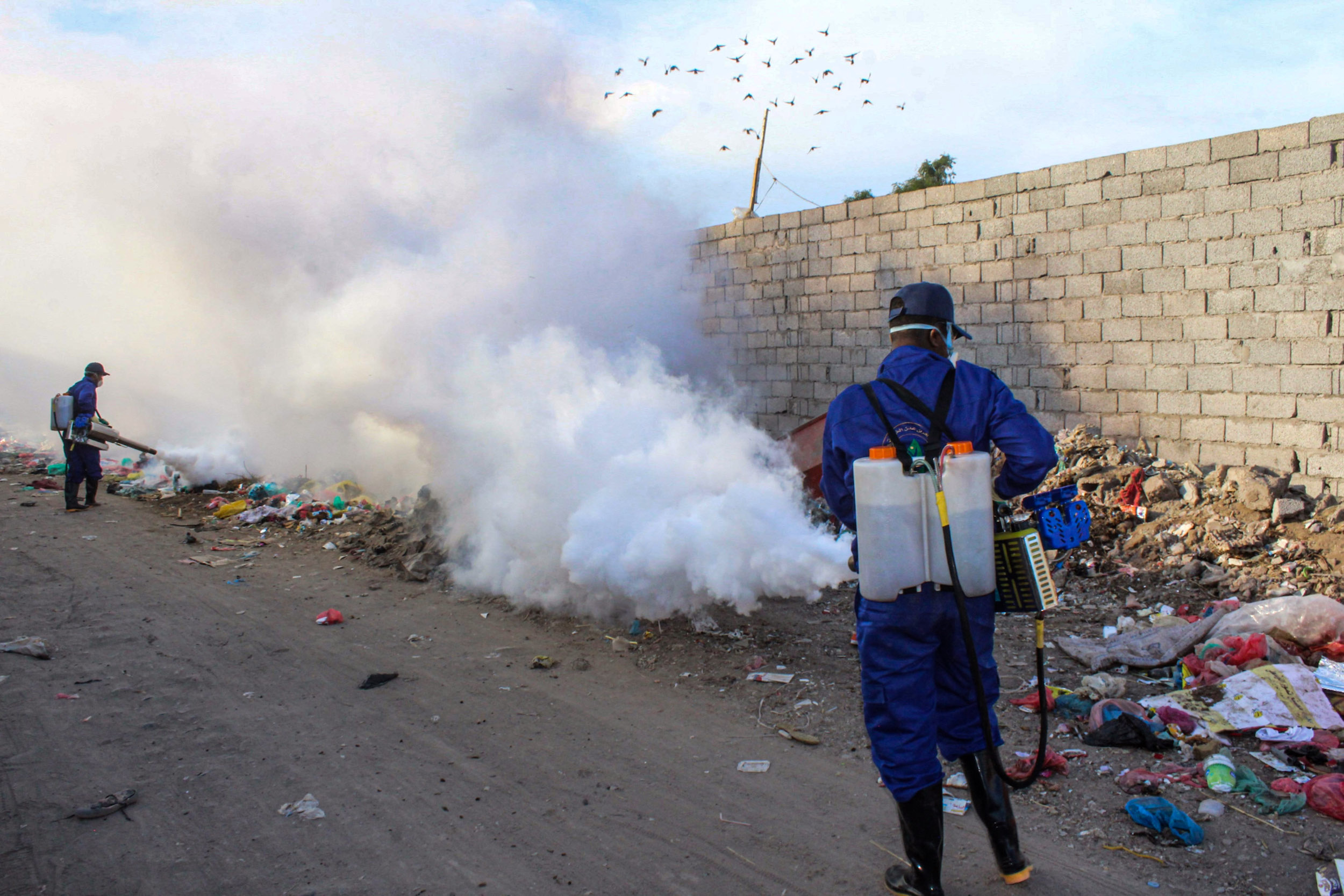 Yemen Aden coronavirus sanitation AFP