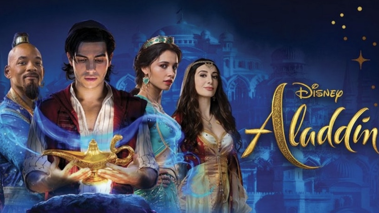 Affiche de la dernière adaptation cinématographique d’Aladdin sortie en 2019 (©Disney)