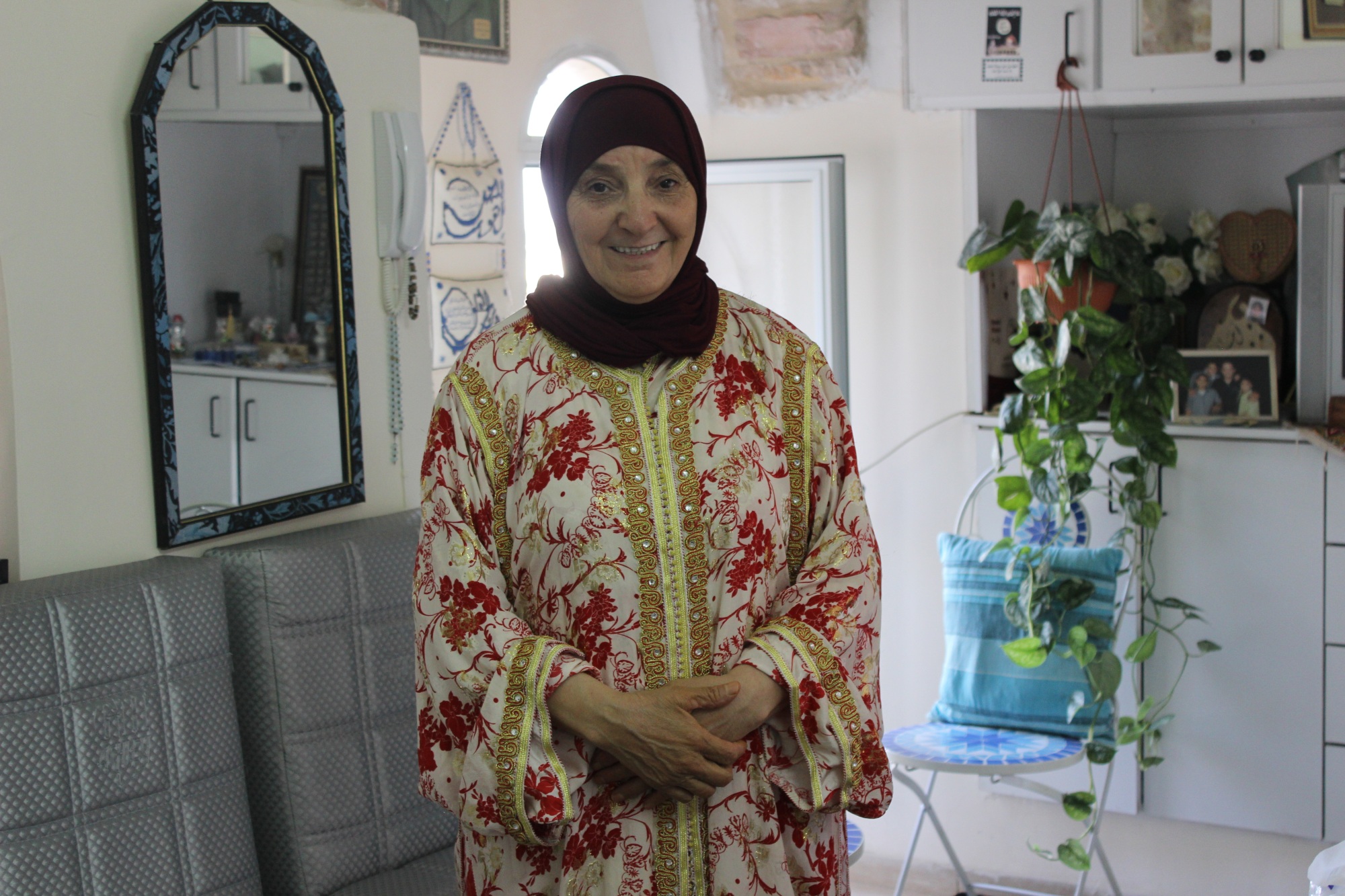 'I try as much as I can to recall my memories,' Maslouhi says from the Abu Madyan-al-Ghawth Corner where she has lived since the 1980s (MEE/Aseel Jundi)