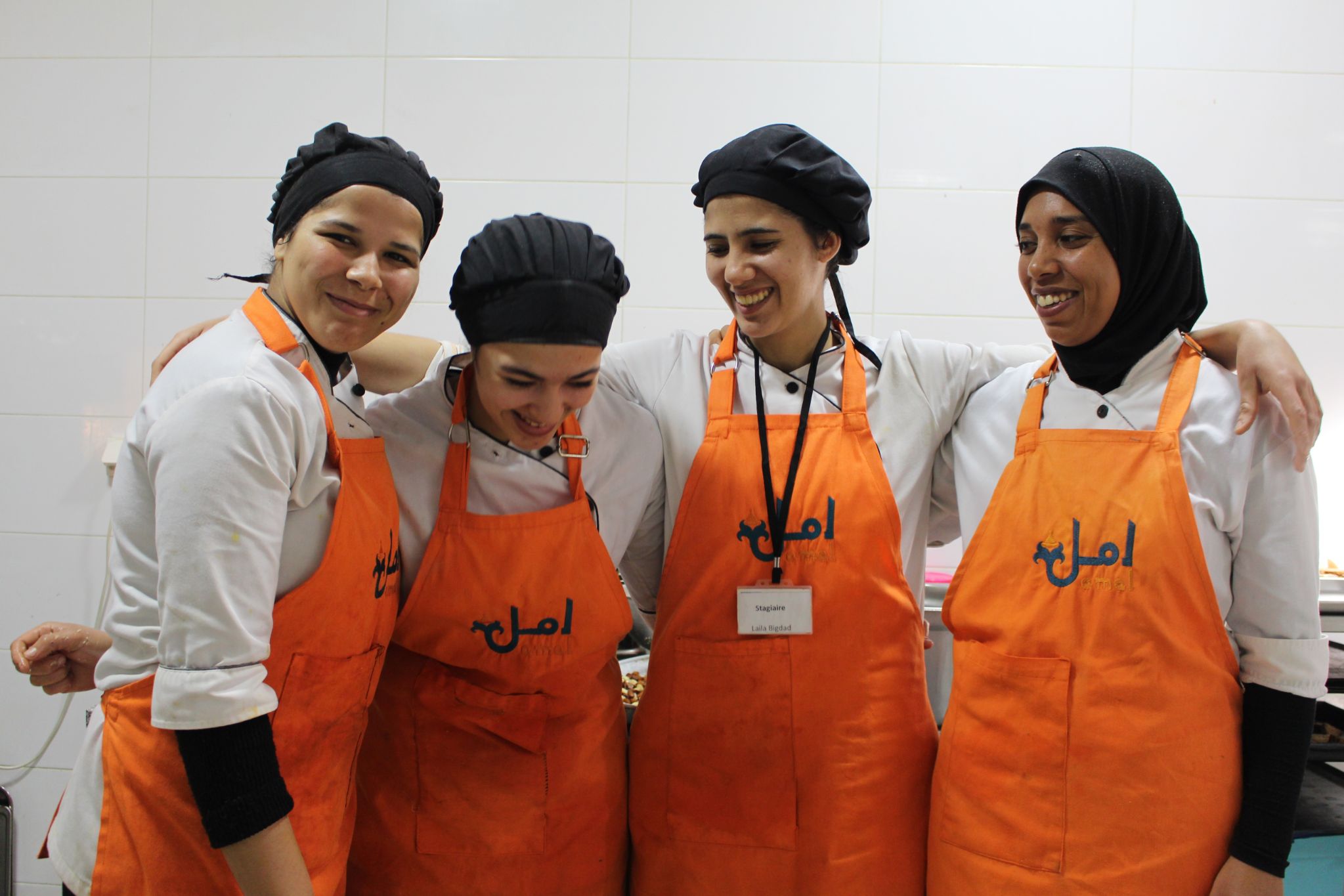 Trainee chefs at Amal also get a free education in Maths, English and French