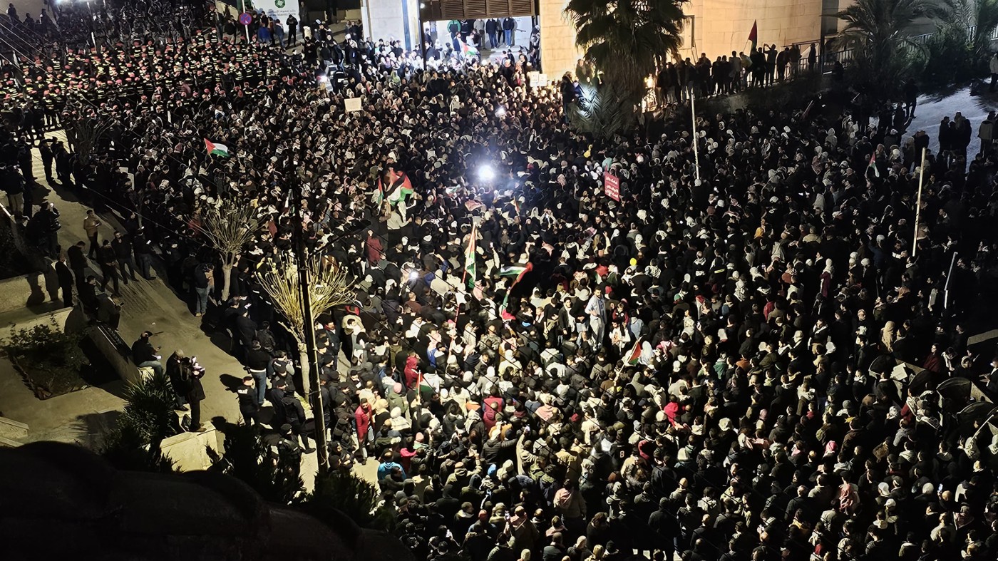 Jordan embassy protest