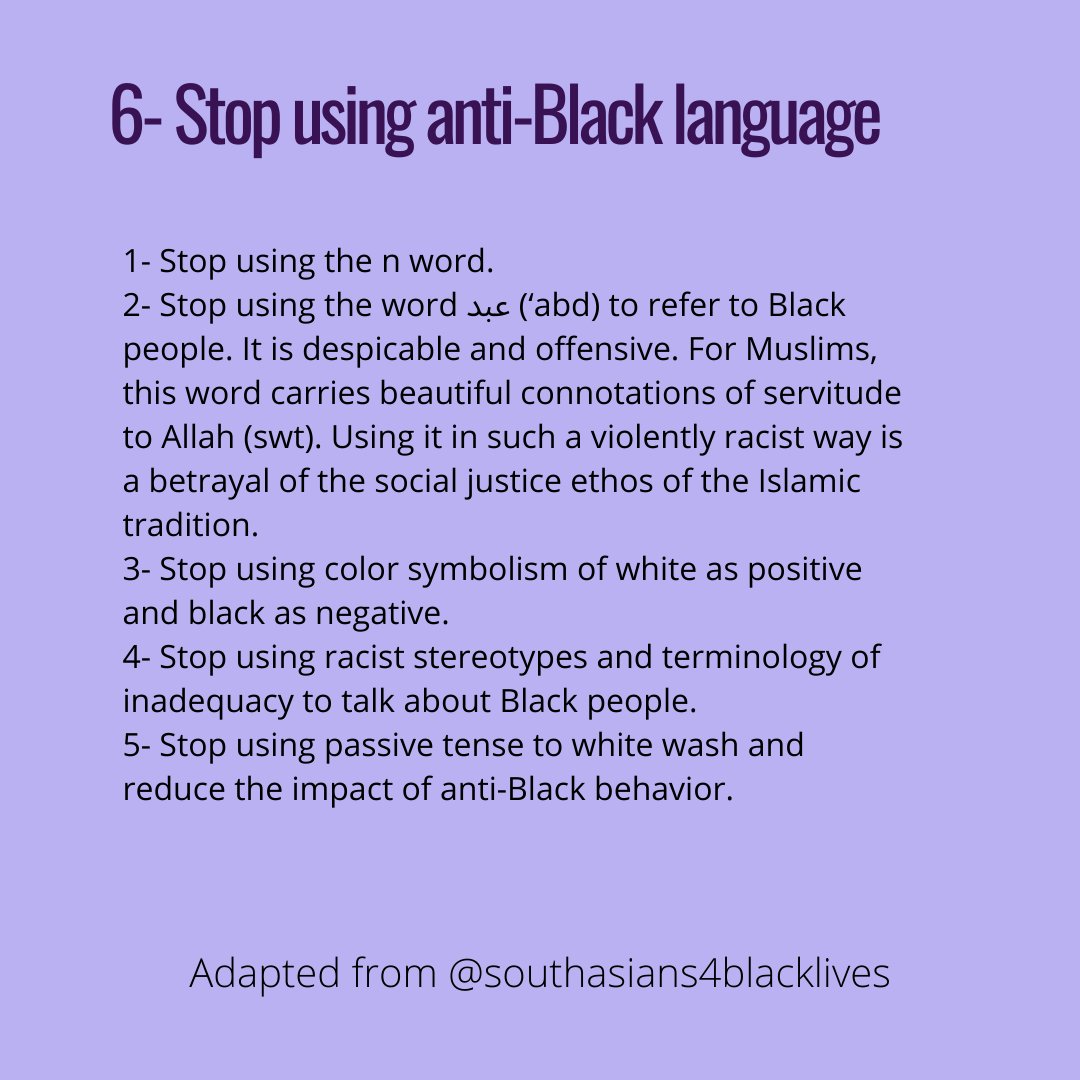Arabs for Black Lives anti-blackness post language