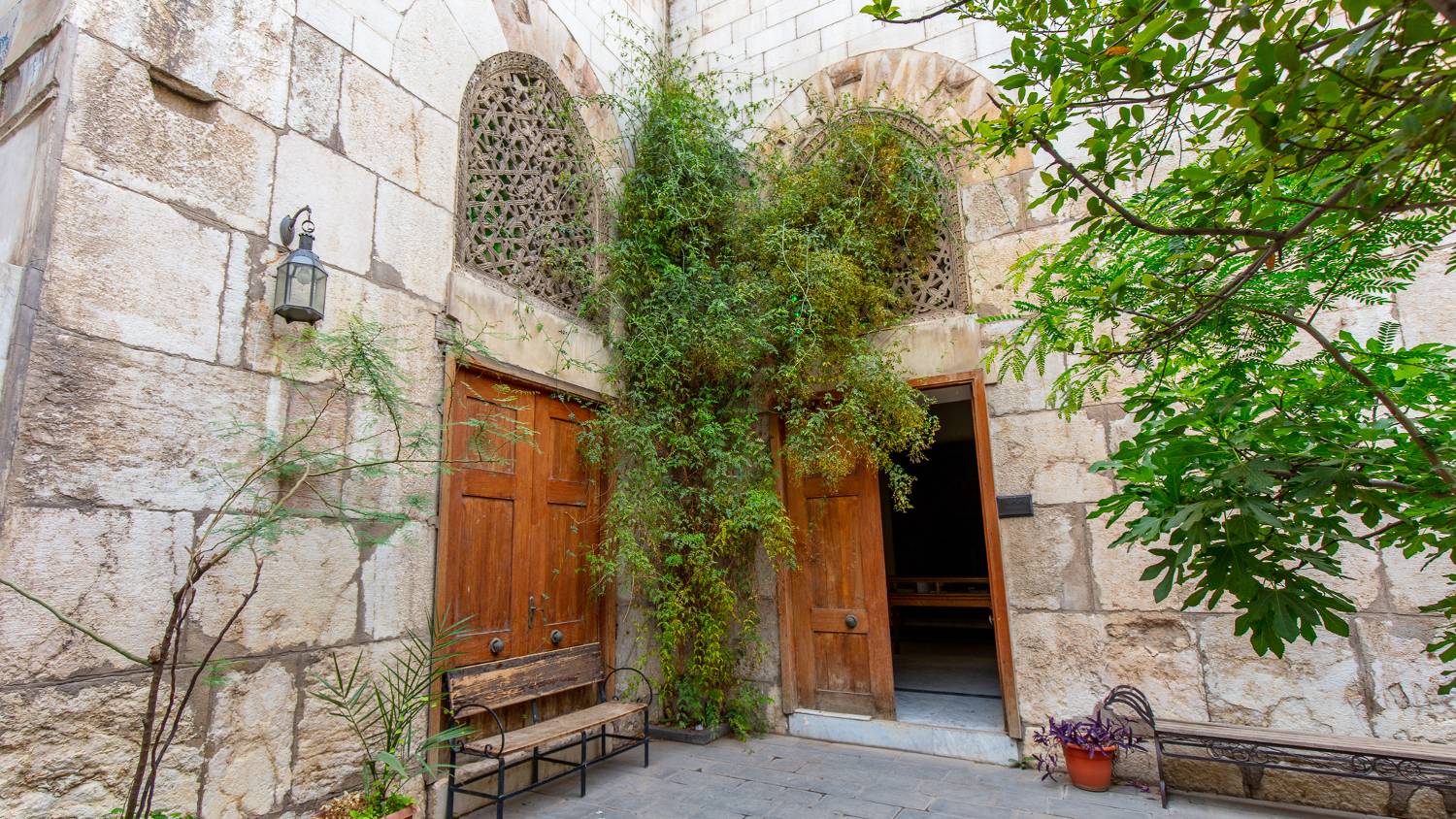 Founded 1154 AD and in use until the 20th century, Nur al-Din Zangi's bimaristan includes a central fountain and a garden with separate rooms for the treatment of different ailments (Zirrar Ali)