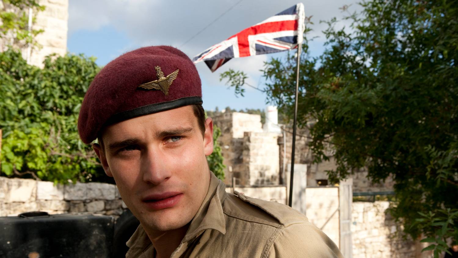 Christian Cooke plays the role of Len, a British soldier stationed in Palestine in the 1940s (Studio Canale)