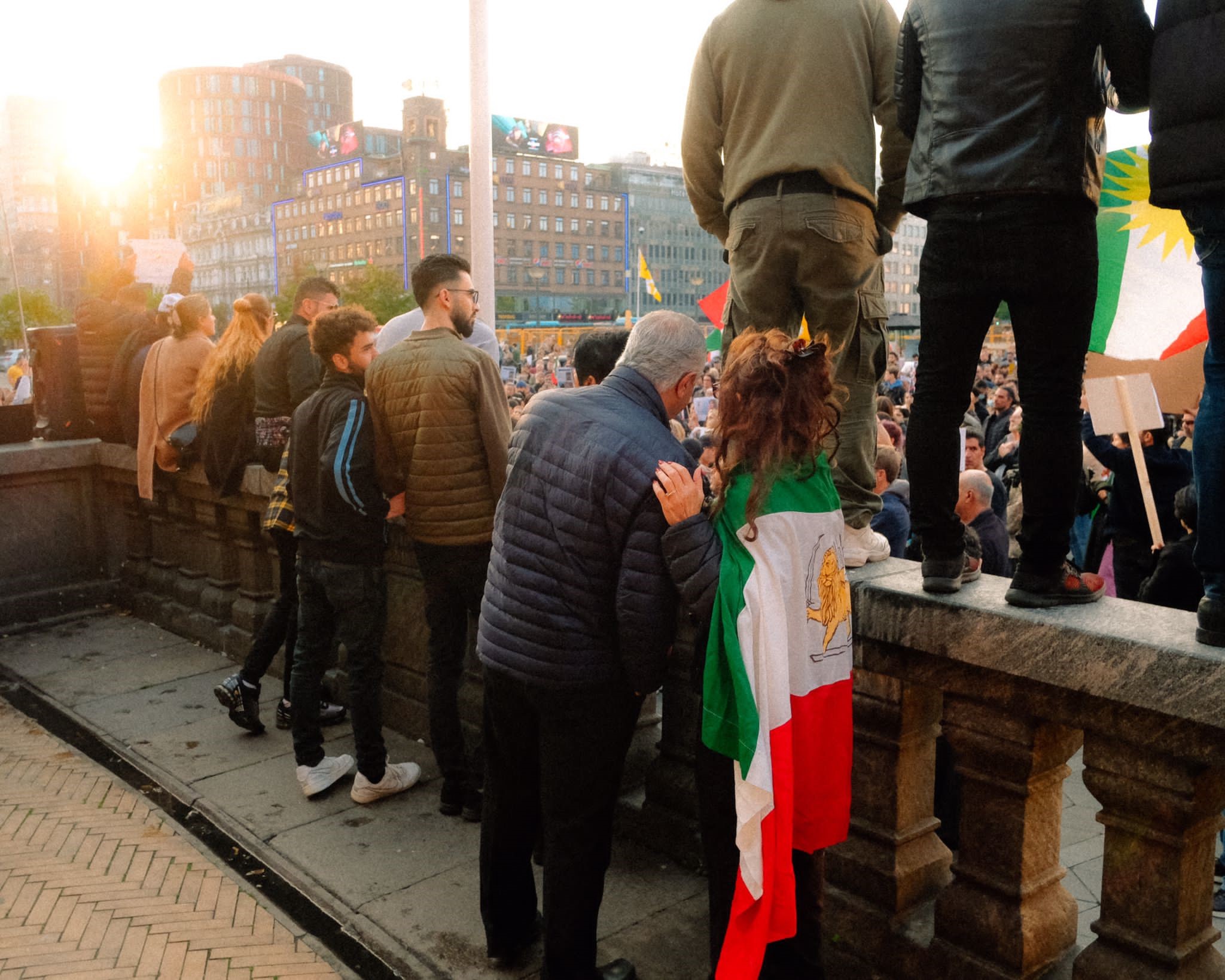 'If I do not speak up, I am hiding parts of my identity' said Firoozeh Bazrafkhan, who attended one of the protests (MEE/Bradley Waller)