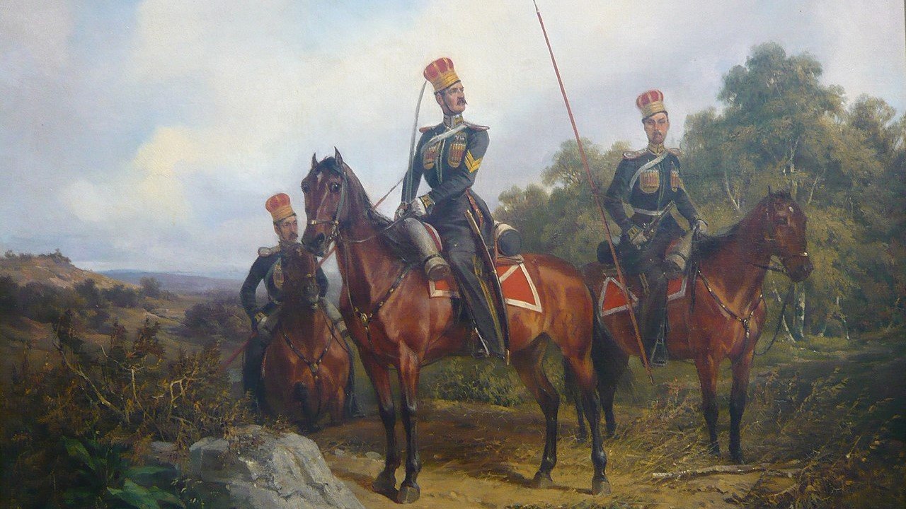 Cette peinture de 1850 de K. F. Schulz montrent les soldats tatars de Crimée dans l’armée russe (domaine public)