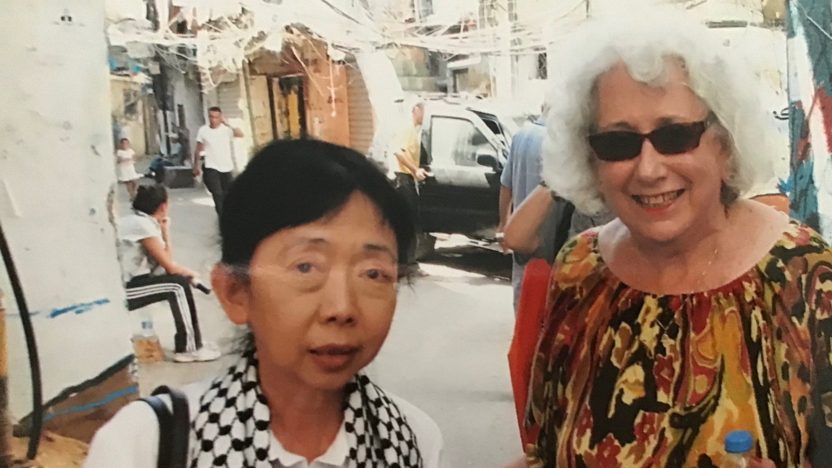 Ellen Siegel and Ang Swee Chai, a fellow medic present at the Sabra and Shatila massacre in 1982, during a visit to Beirut, Lebanon.