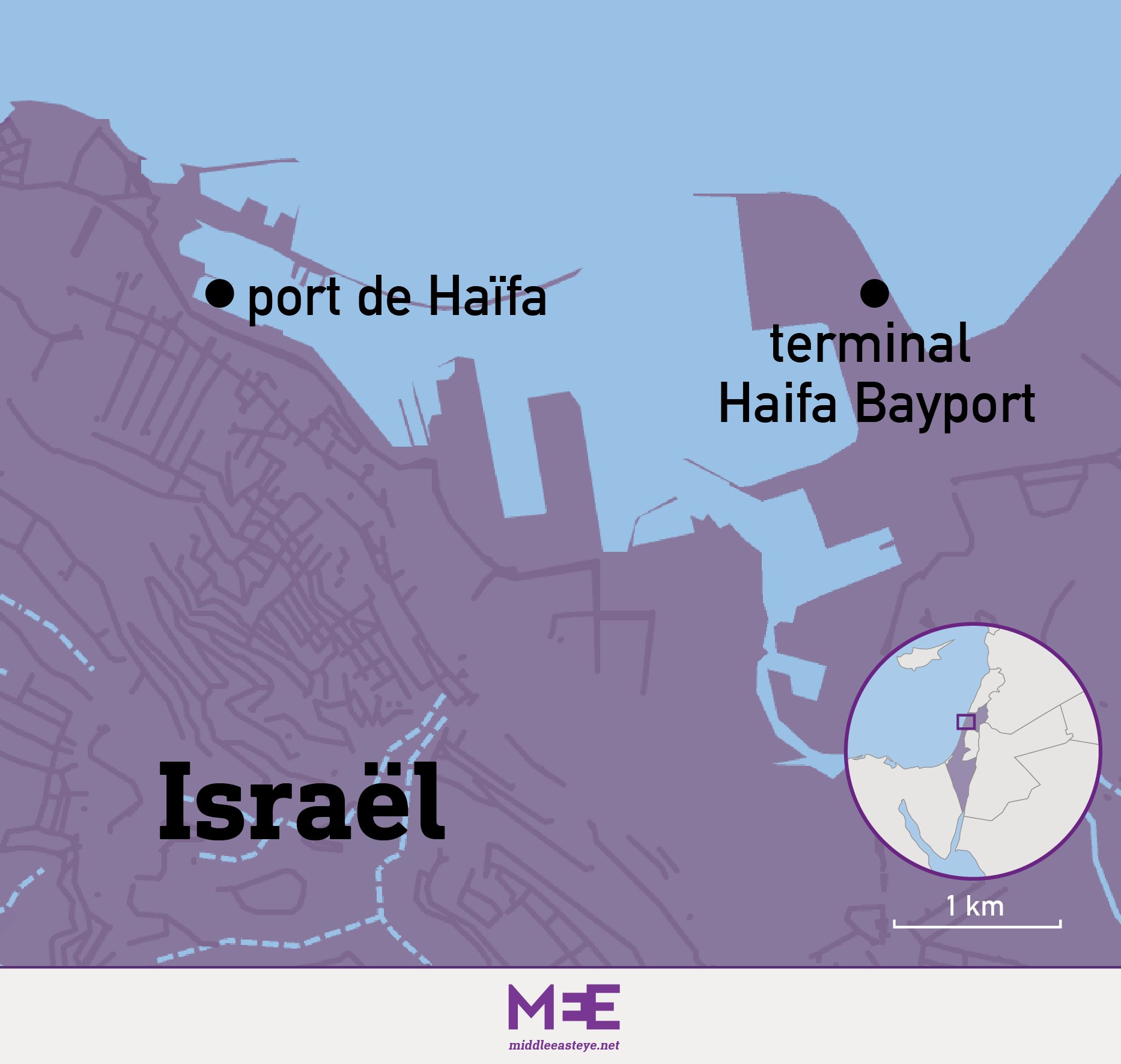 carte haifa israel