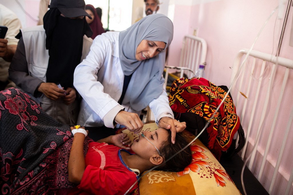 The WHO said Israel had agreed to at least three days of "humanitarian pauses" in parts of Gaza, starting on August 31, to facilitate a vaccination drive (AFP/Jihad al-Sharafi)