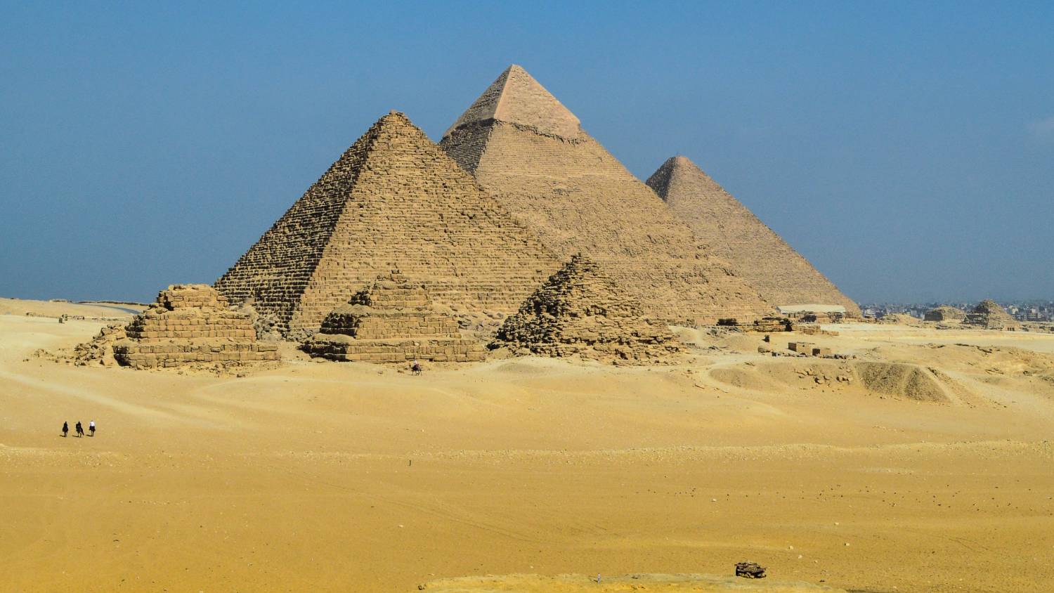 Les pyramides de Gizeh sont probablement l’un des vestiges les plus célèbres de l’Égypte antique (Wikimedia/Morhaf Kamal Aljanee)