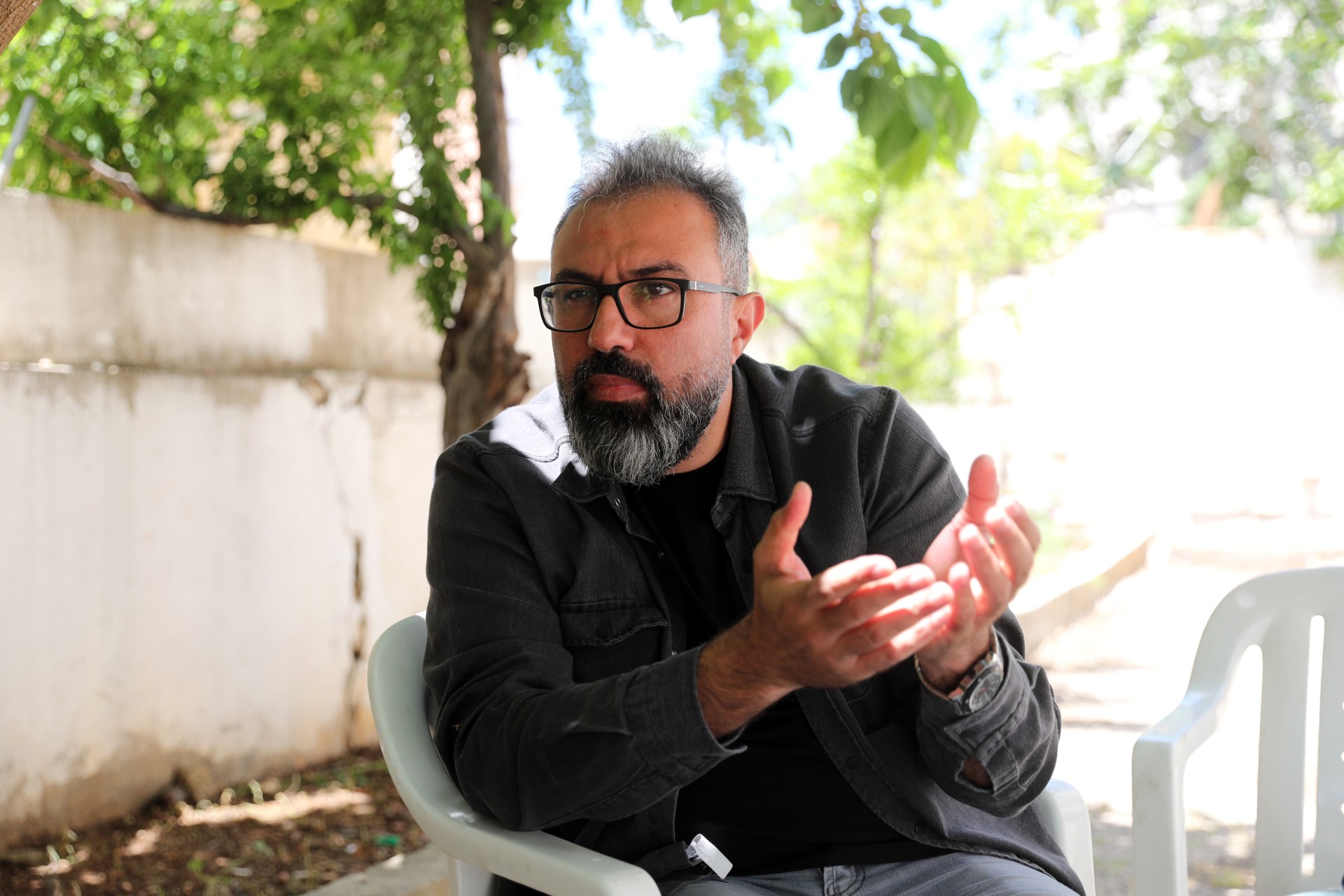 Ayman Mroueh said independents are struggling to get their message across to voters because of exorbitant fees for appearing on TV (MEE/Hassan Shaaban)
