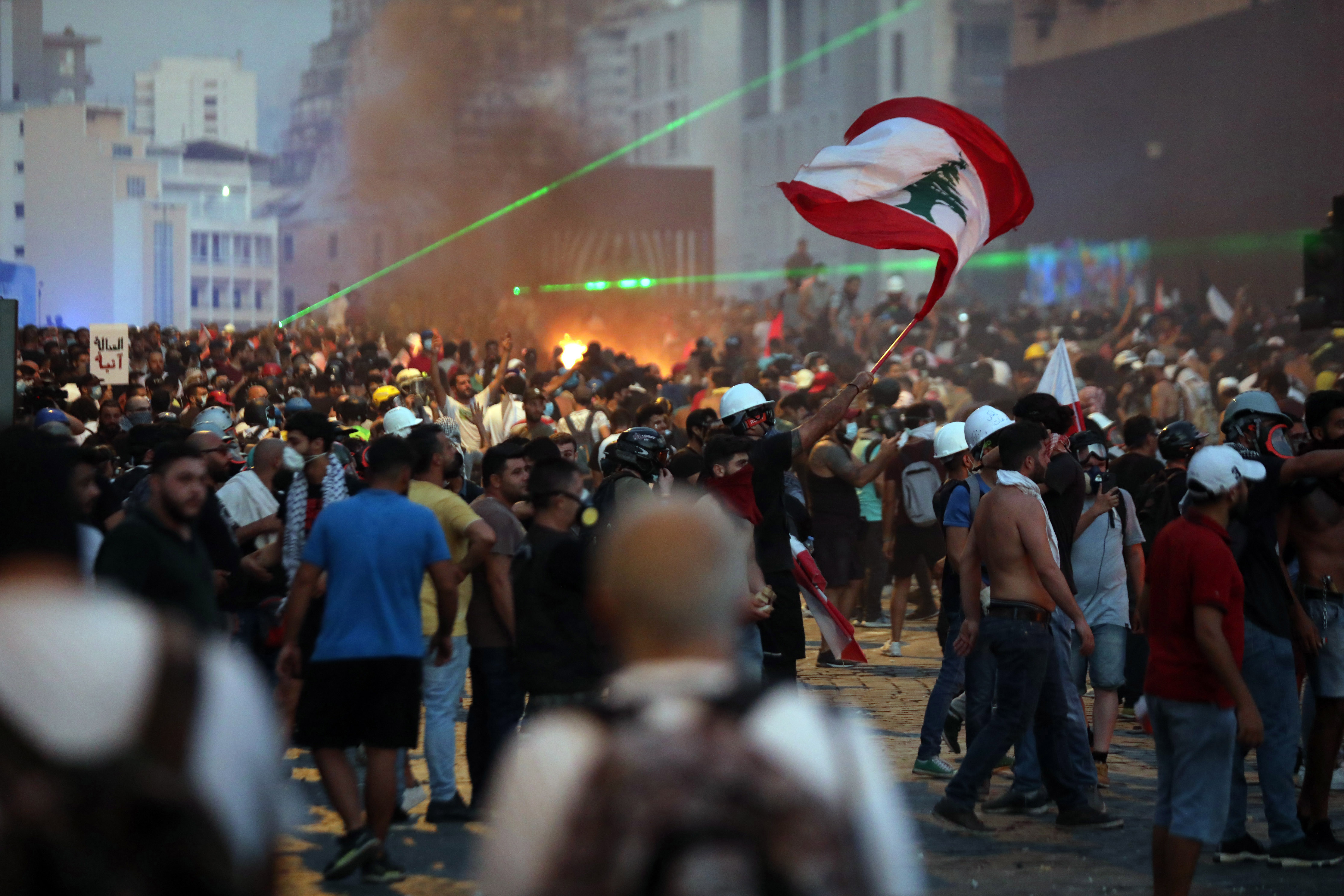 Lebanese protest in downtown Beirut (MEE/Hassan Shaaban)