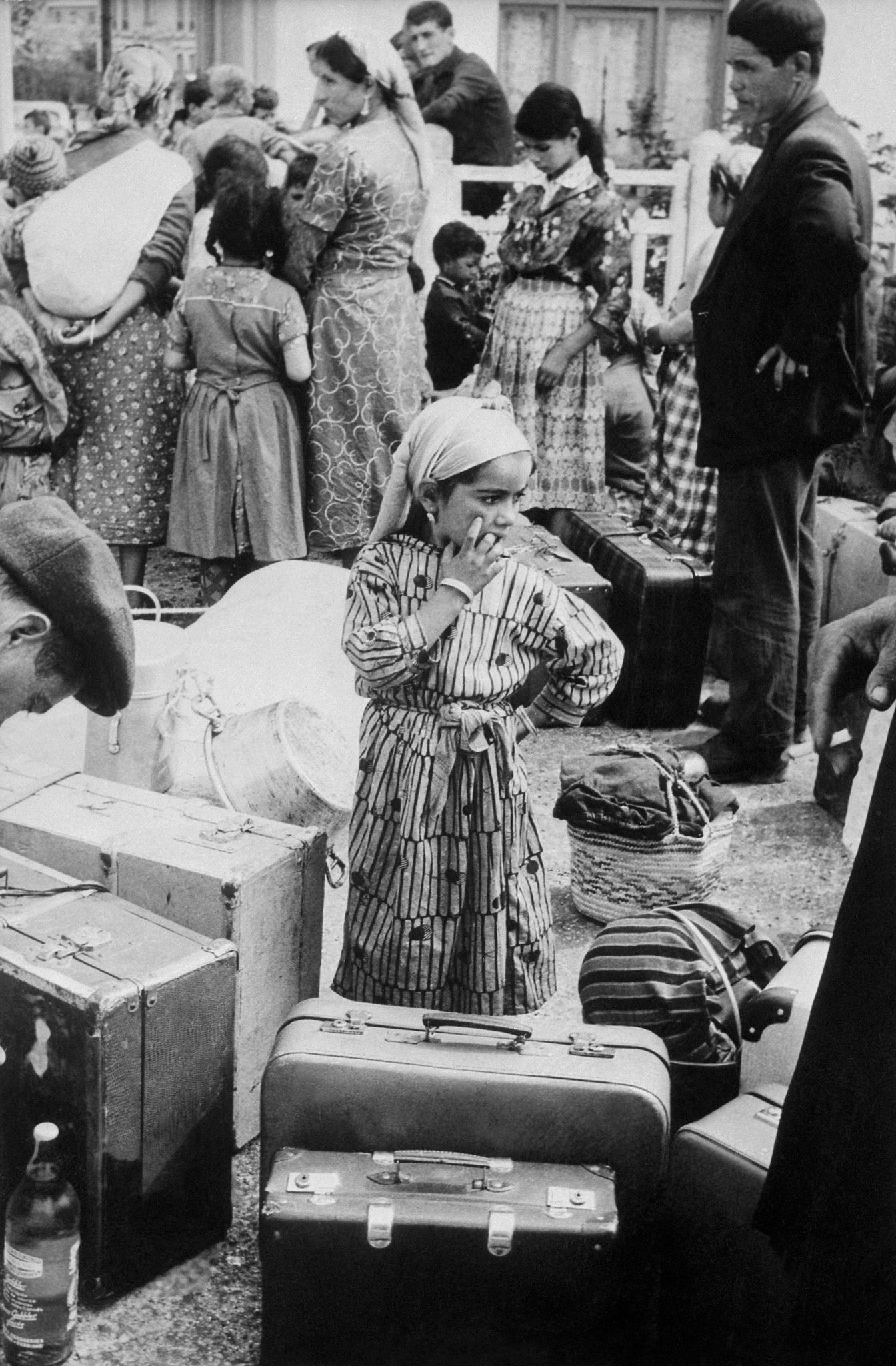This photo from 1962 shows the Algerian Harkis arriving in the Rivesaltes refugee camp in southern France (AFP)