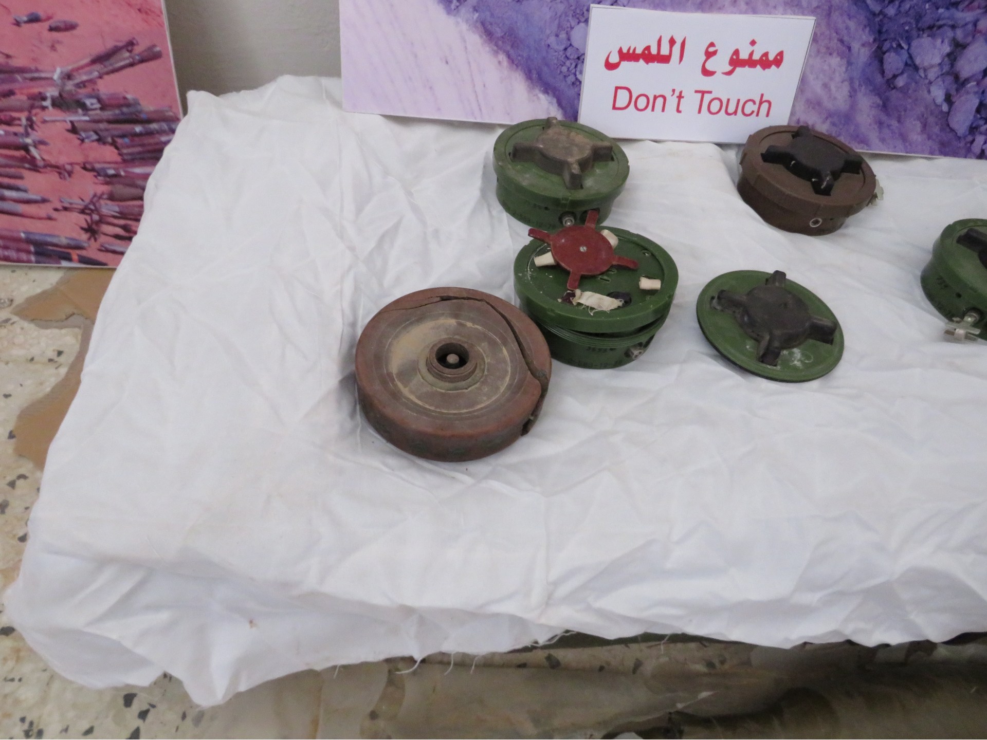 PMN-2 blast mines recovered from Tripoli (MEE/Daniel Hilton)