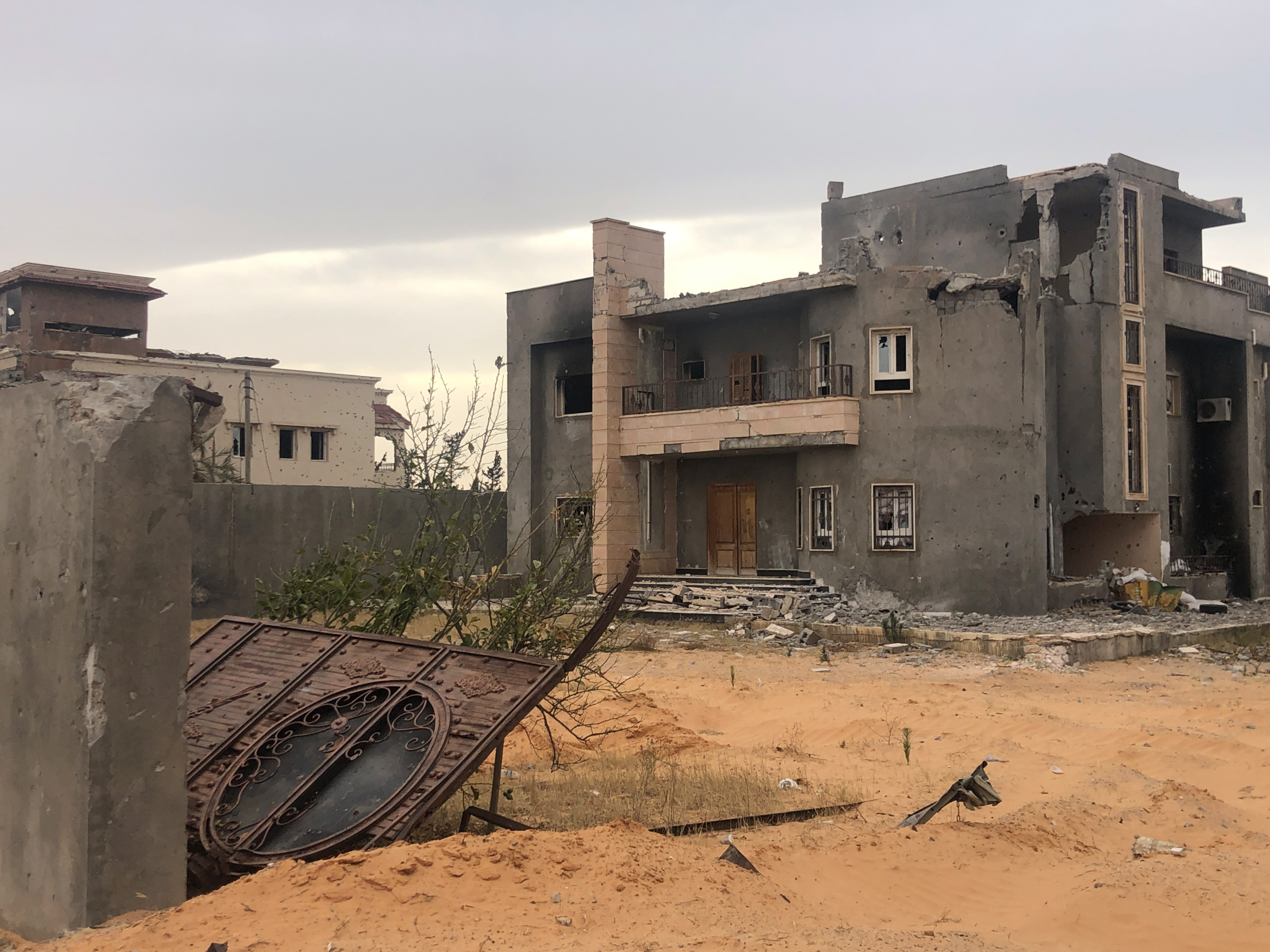 Destruction south of Tripoli, Libya