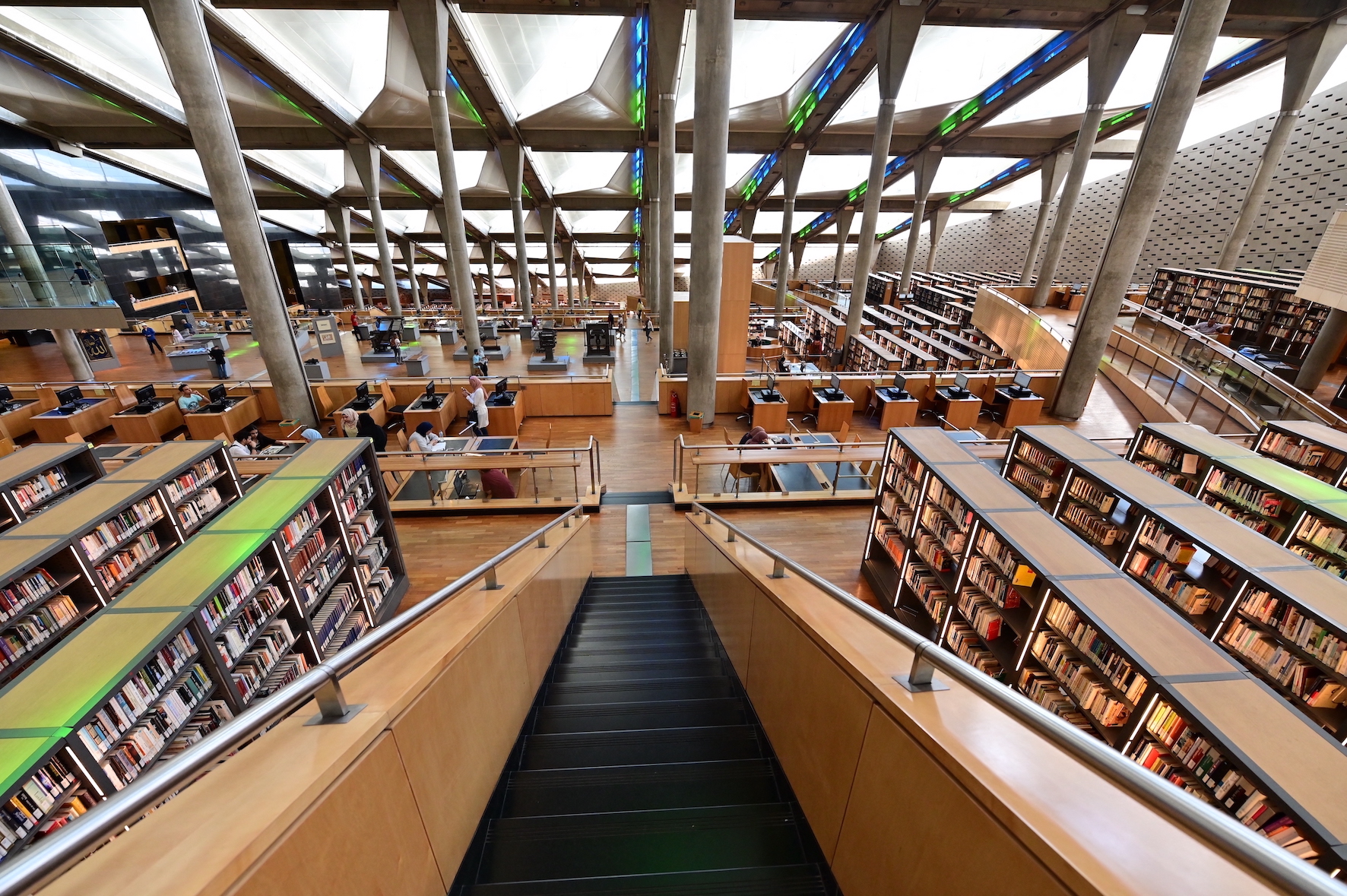 A general view of the interior of the Bibliotheca Alexandrina library (AFP/ Giuseppe Cacace)
