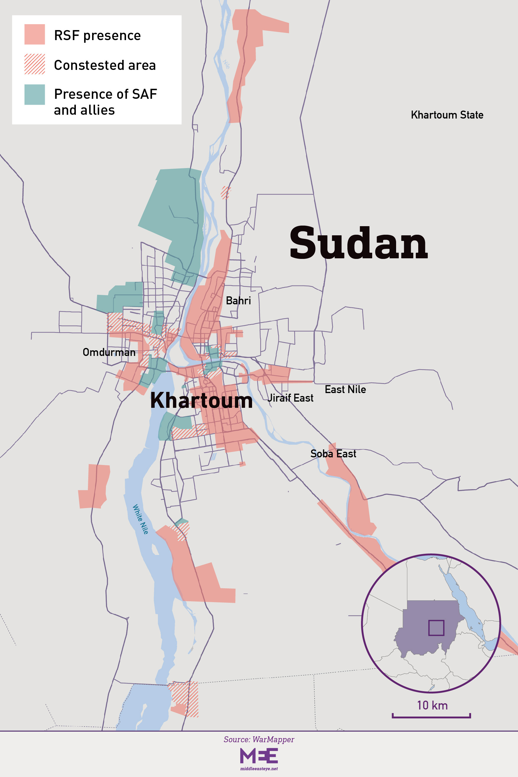 Khartoum control map