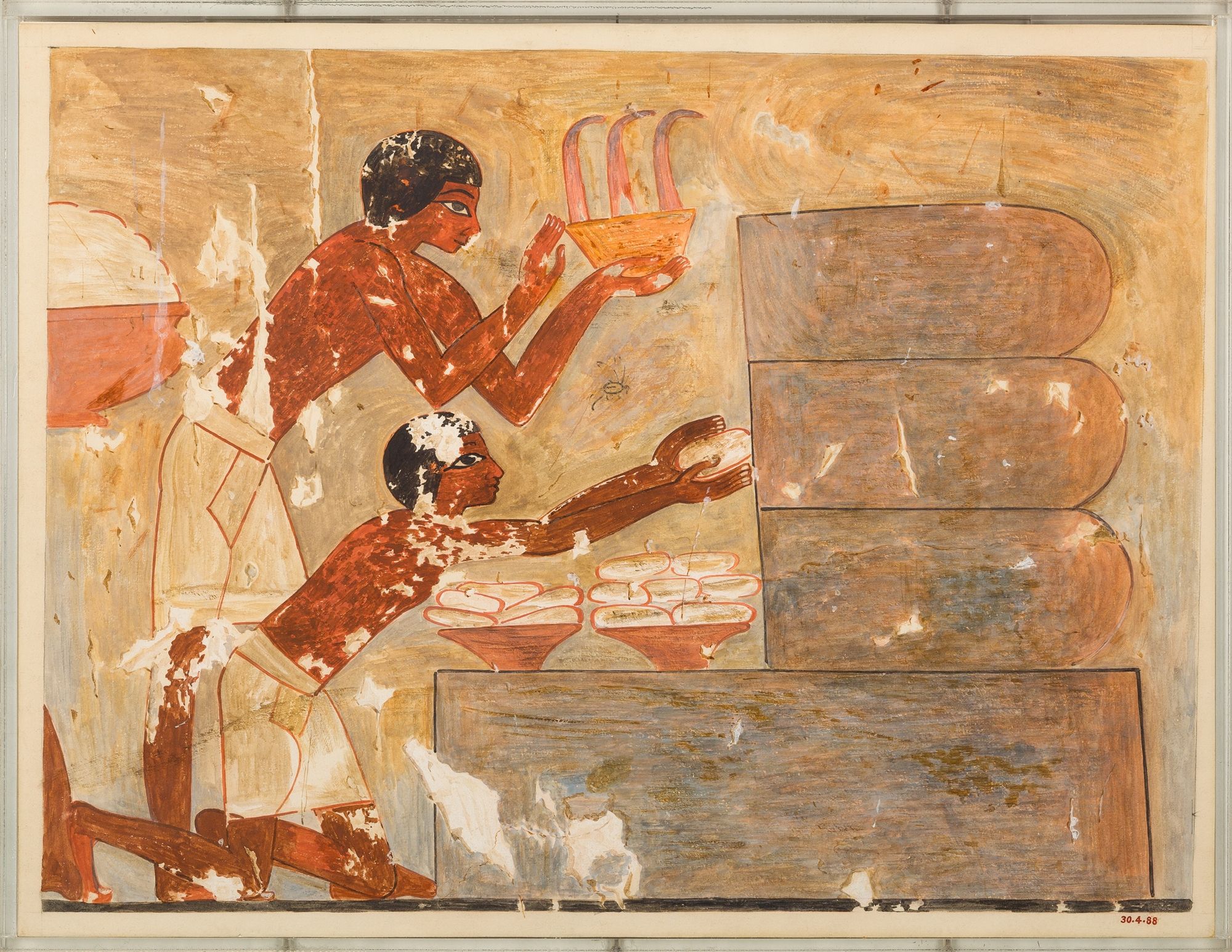 La fresque murale de la tombe de Rekhmirê montre des gens qui récoltent du miel (The Metropolitan Museum of Art)
