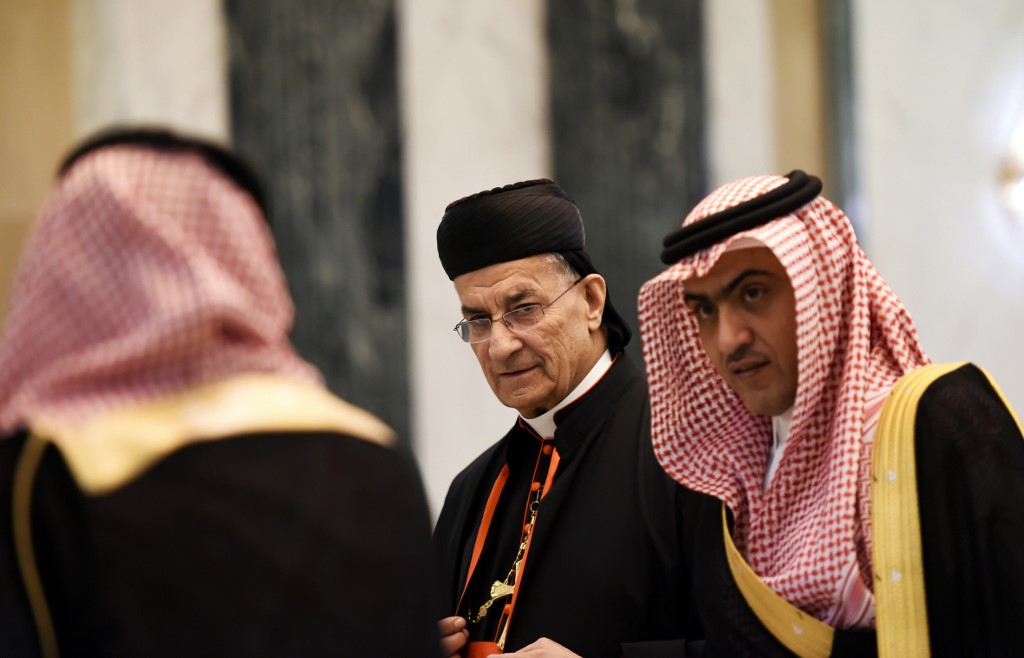 Le patriarche chrétien maronite libanais Béchara Raï lors d’une visite officielle en Arabie saoudite le 14 novembre 2017 (AFP)
