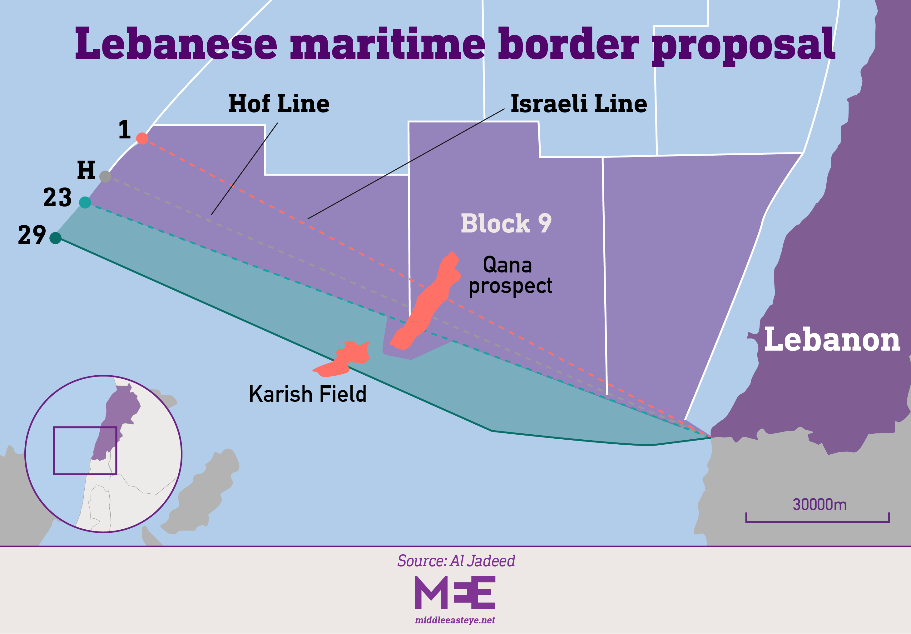 Lebanese maritime border proposal