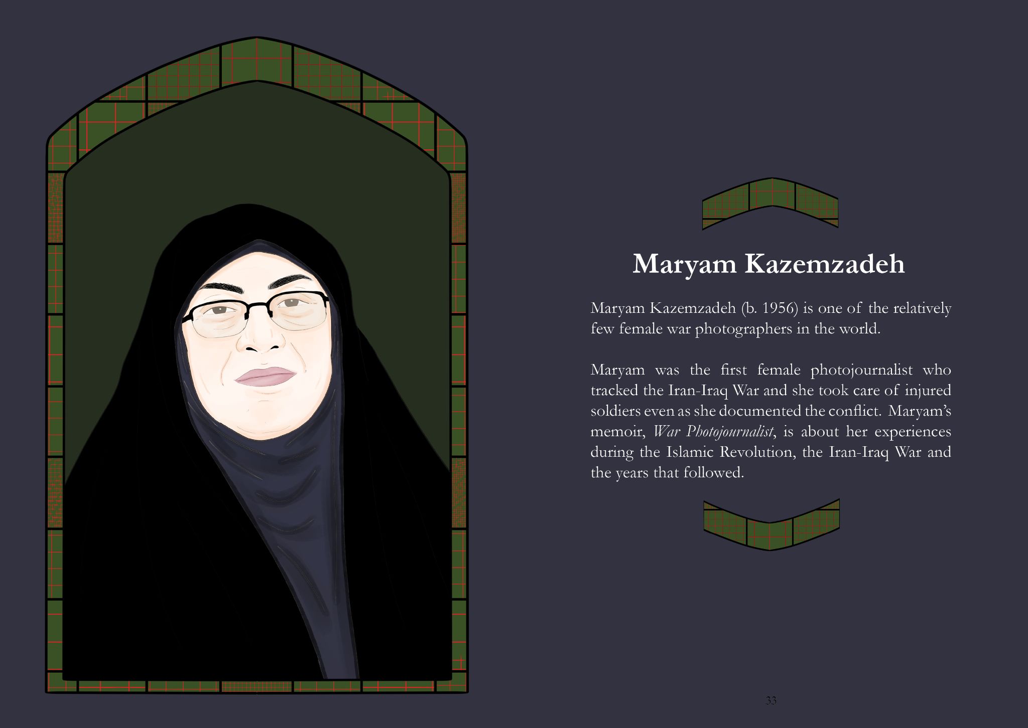 Maryam Kazemzadeh is a veteran war photographer and made her name from her work in the 1980s Iran-Iraq war