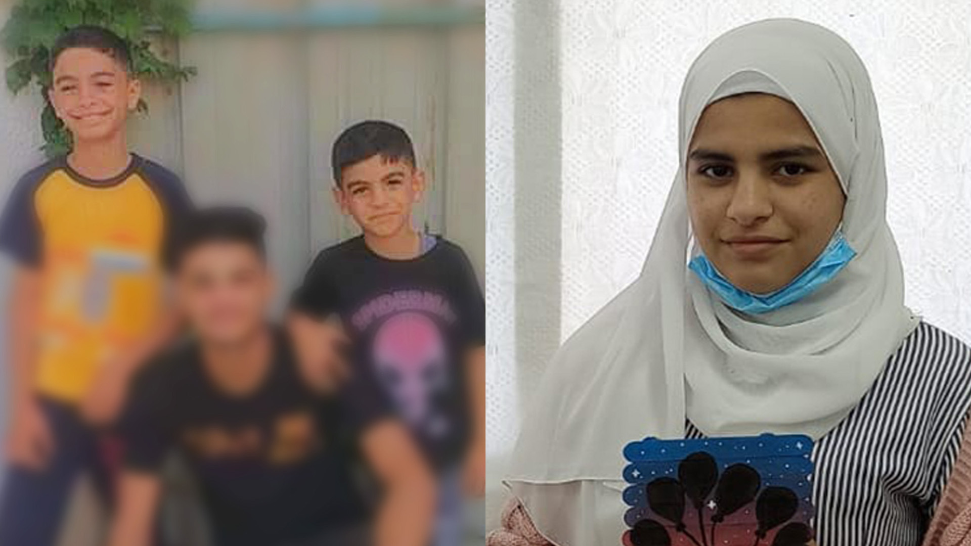 Muhammed (à gauche), Ahmed (au centre) et Dalia (à droite) : la fratrie a été tuée le 7 août 2022 dans une frappe aérienne israélienne sur le camp de réfugiés de Bureij, dans la bande de Gaza (réseaux sociaux)