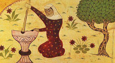 Peinture représentant la sainte soufie Rabia al-Adawyya (Wikimedia Commons)