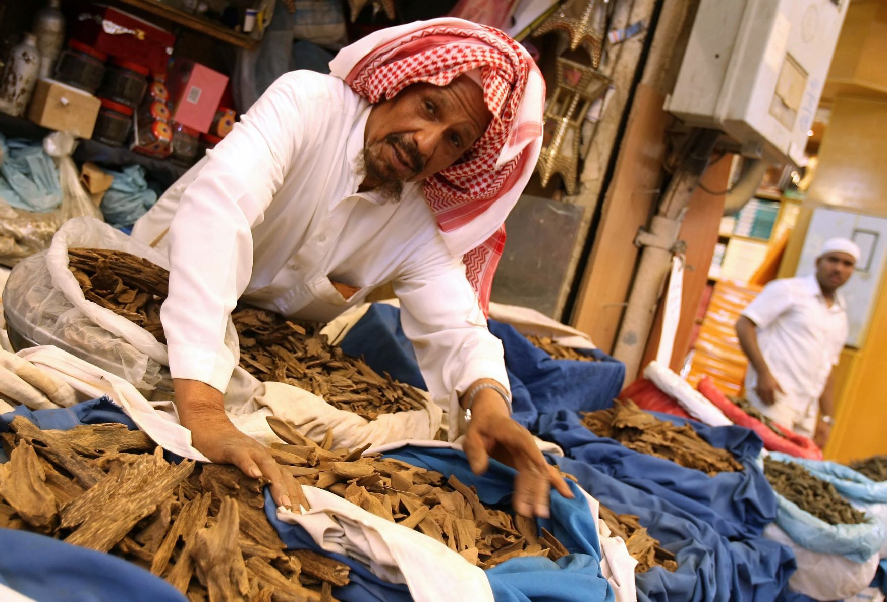 Saudi Man sells Agarwood in Riyadh