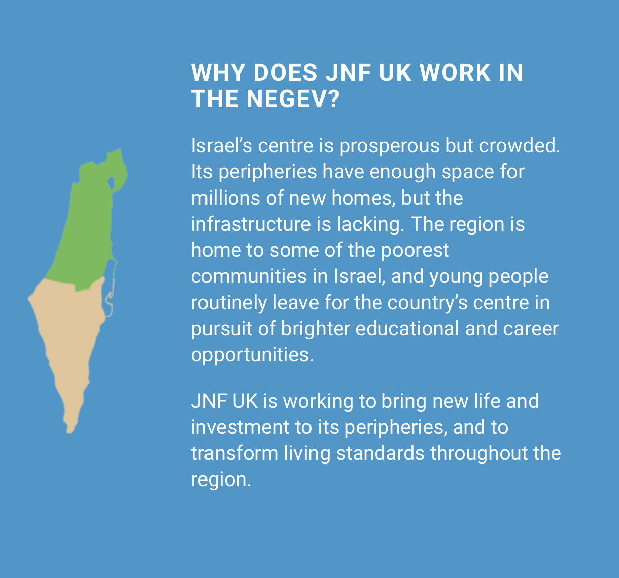 A map on the Jewish National Fund UK's website portrays the occupied Golan Heights and occupied Palestinian territories as part of the state of Israel.