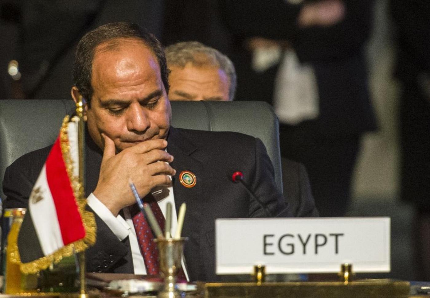 Egypt's President Abdel Fattah al-Sisi attends the closing session of an African summit meeting (AFP)