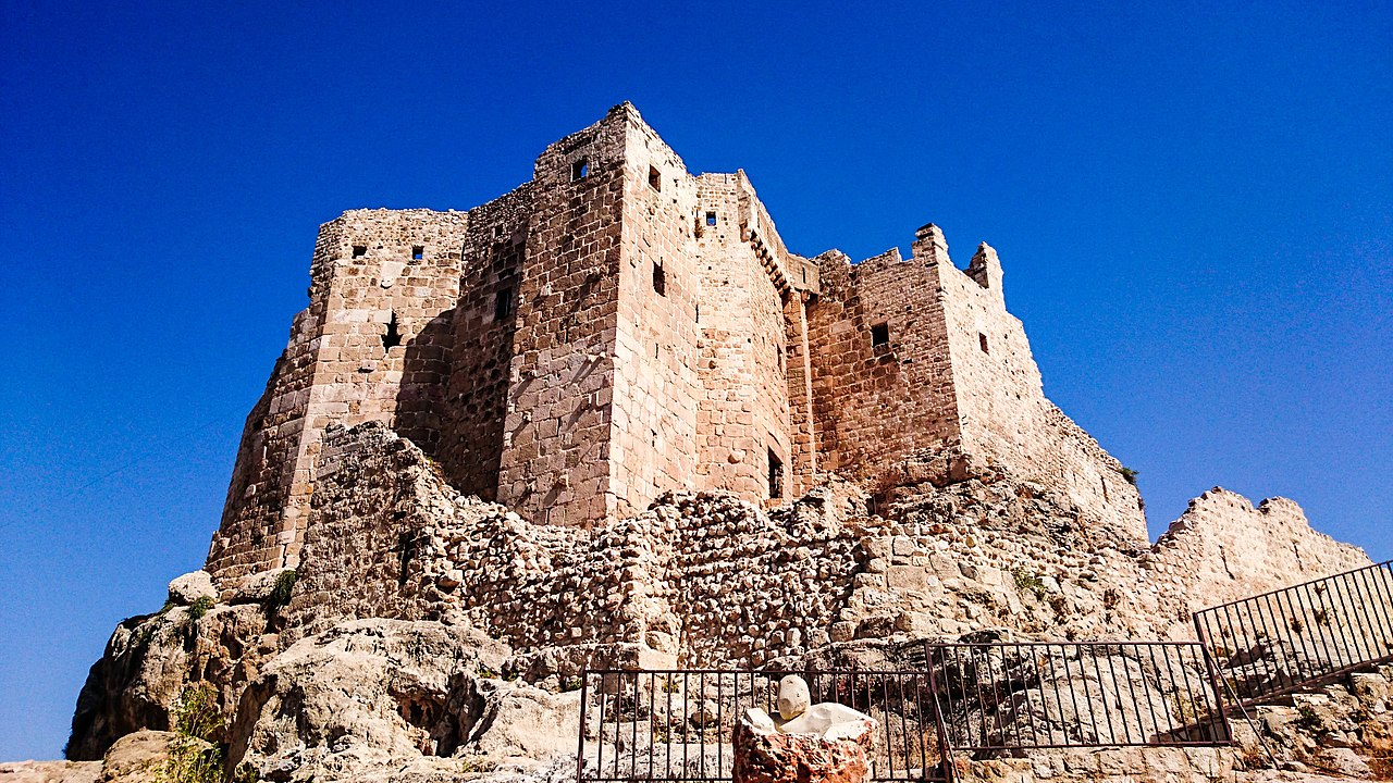 Le château de Masyaf, dans la province de Hama (Syrie), était une base de l’ordre des Assassins (Wikimedia/Hatem Keylani)